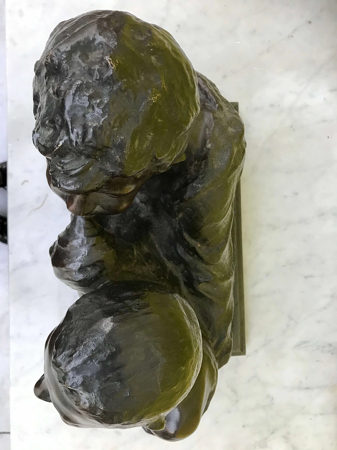Bronze sculpture "Scugnizzi with shell" by Aurisicchio Vincenzo original large model, '800 1167792