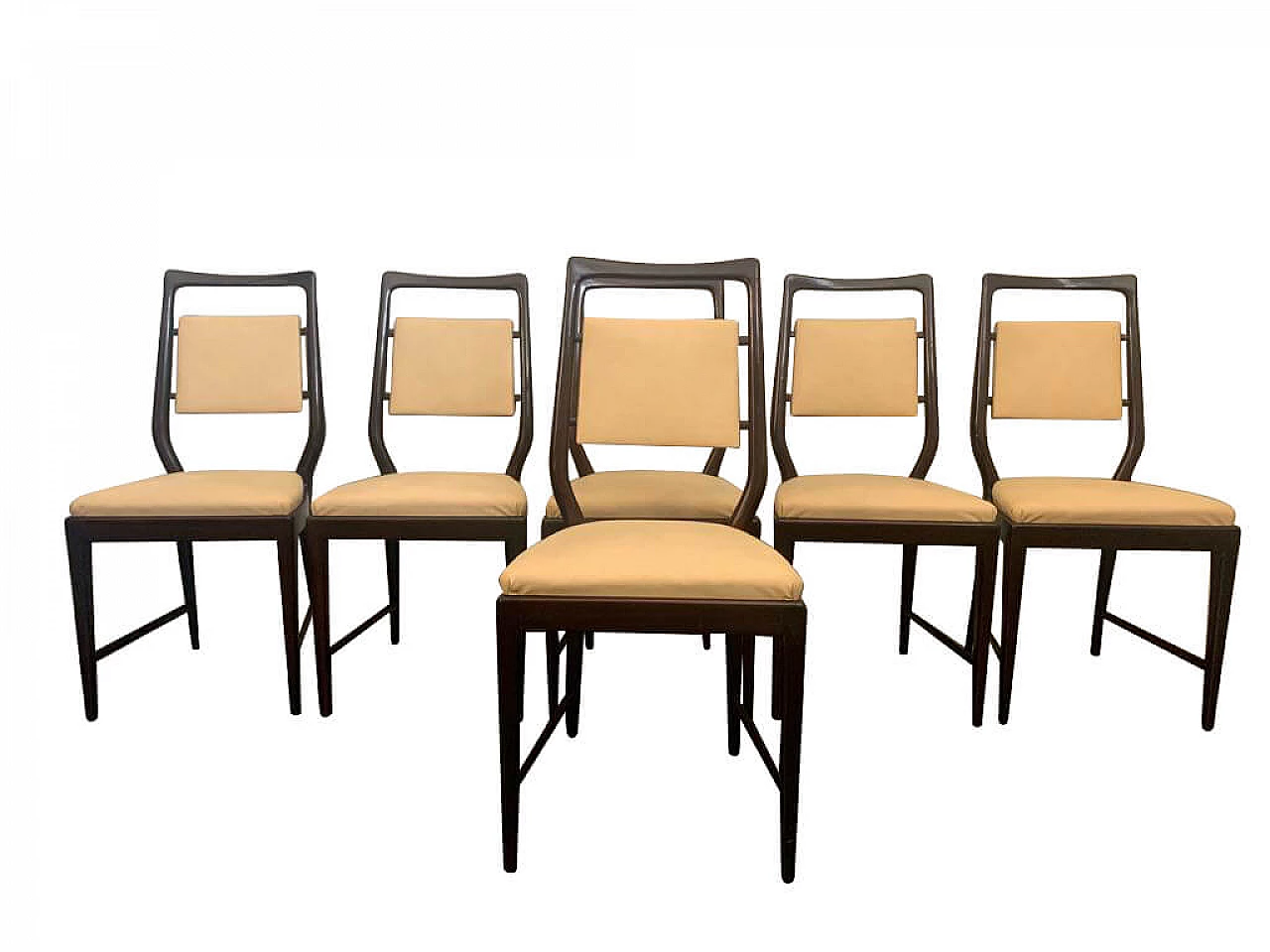 6 sedie da pranzo in palissandro de La Permanente Mobili Cantù, anni '60 1167800
