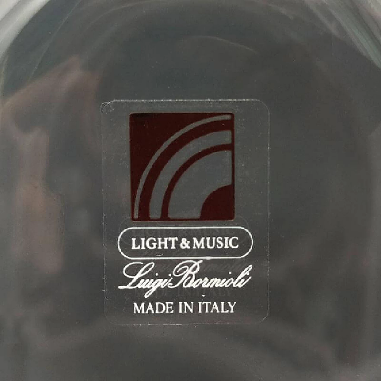 Decanter in cristallo d'epoca con 6 bicchieri di Luigi Bormioli, anni '70 1167879