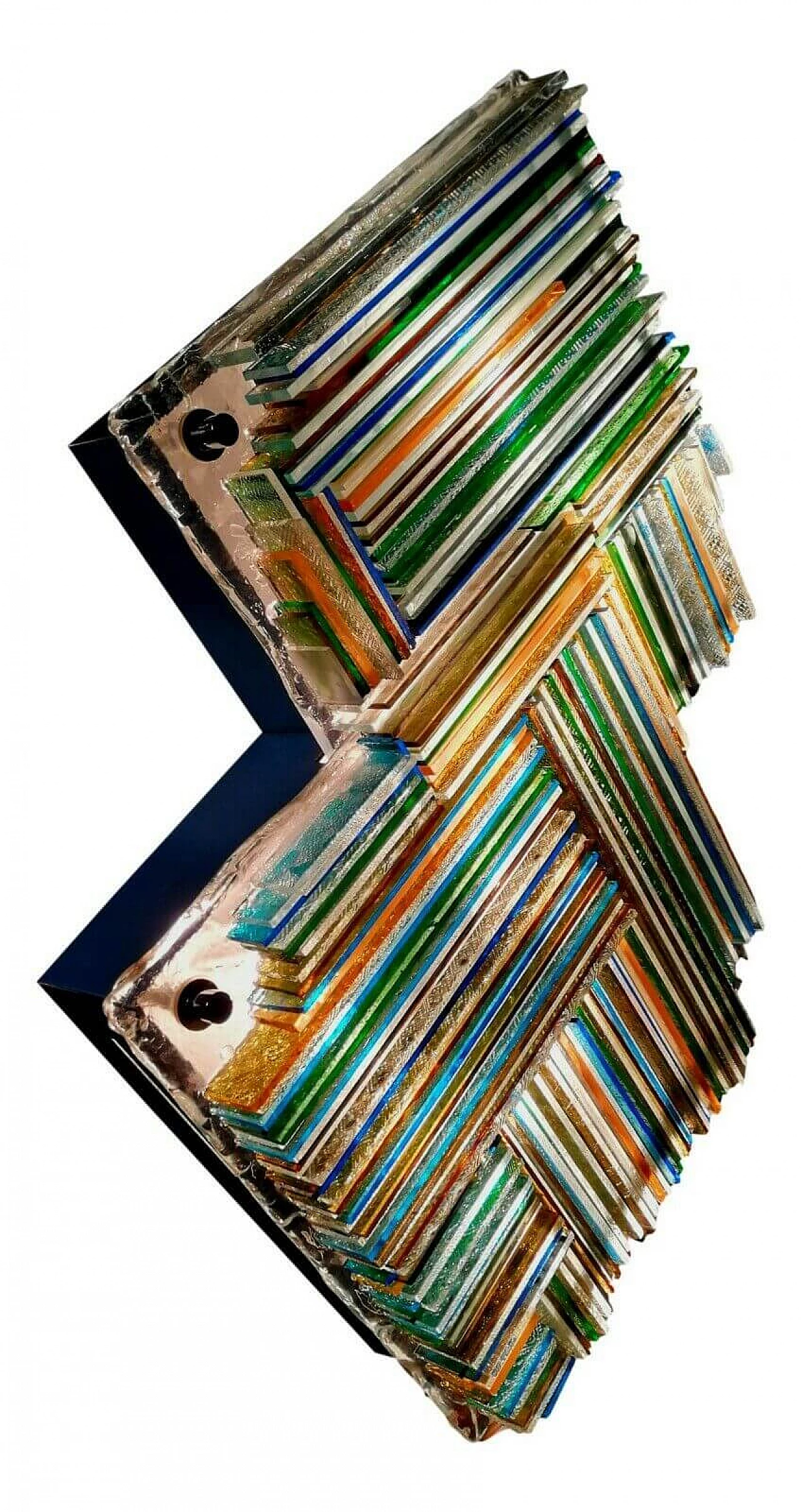 Lampada da parete in vetro di Murano di Biancardi & Jordan per Poliarte, 1975 1167993