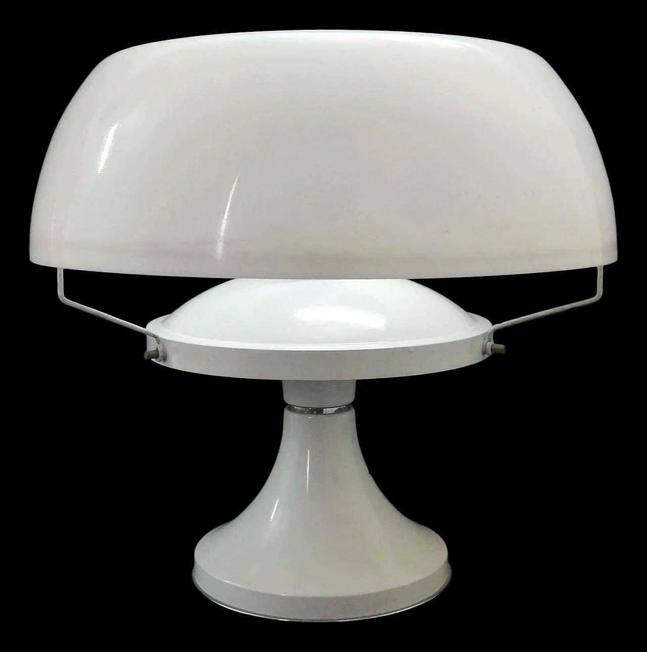 Lampada da tavolo in plexiglass mushroom, anni '70 1168002
