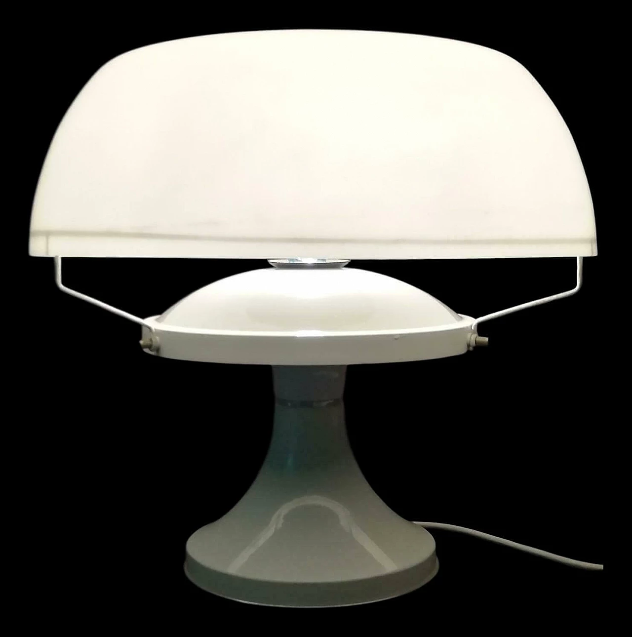 Lampada da tavolo in plexiglass mushroom, anni '70 1168008