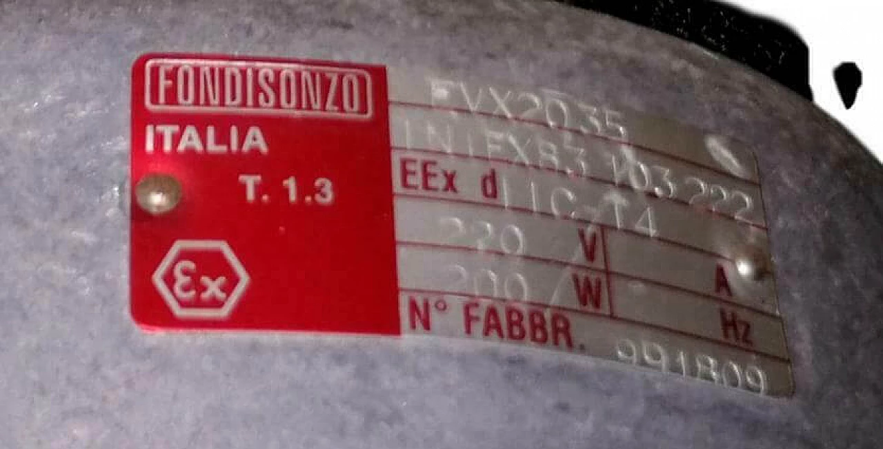 Lampada archeologica industriale evx2035 produzione Fondisonzo, anni '70 1168029