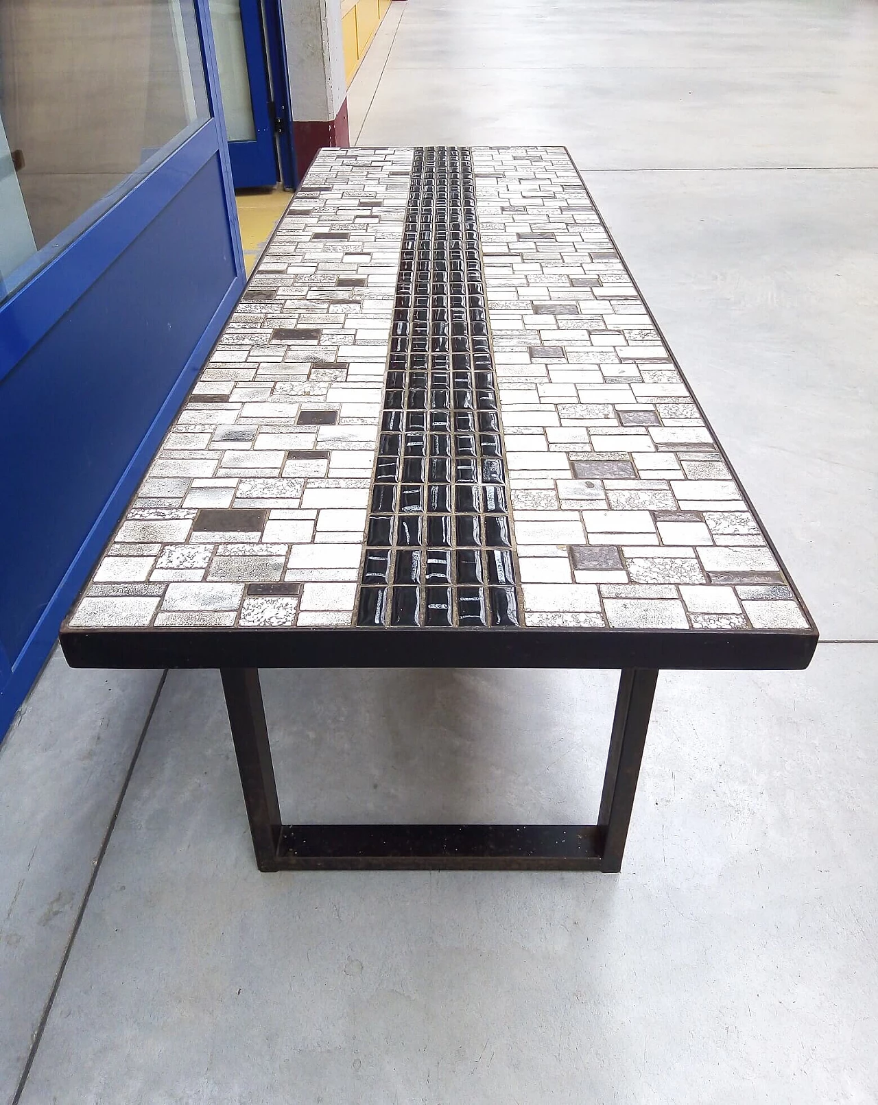 Iron coffee table with mosaic top, 60's 1168102