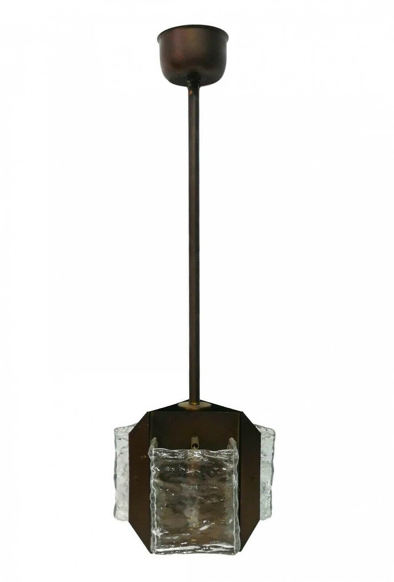 Lampada a sospensione a tre luci di J.T. Kalmar, anni '70 1168249