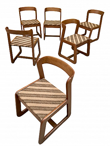 Set of 6 chairs by Willy Rizzo for Mario Sabot, 70s