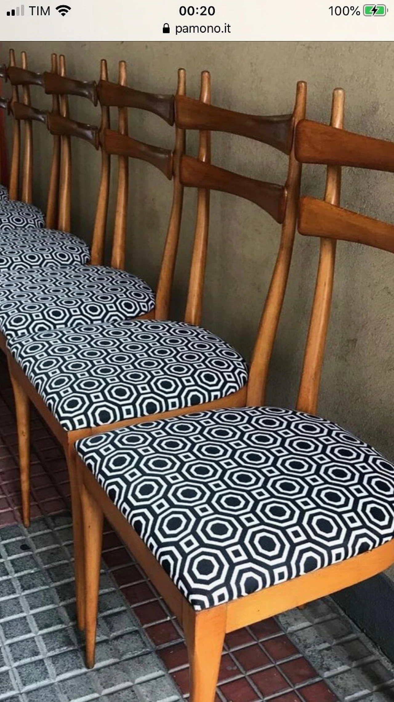 6 beechwood chairs, 50s 1168526