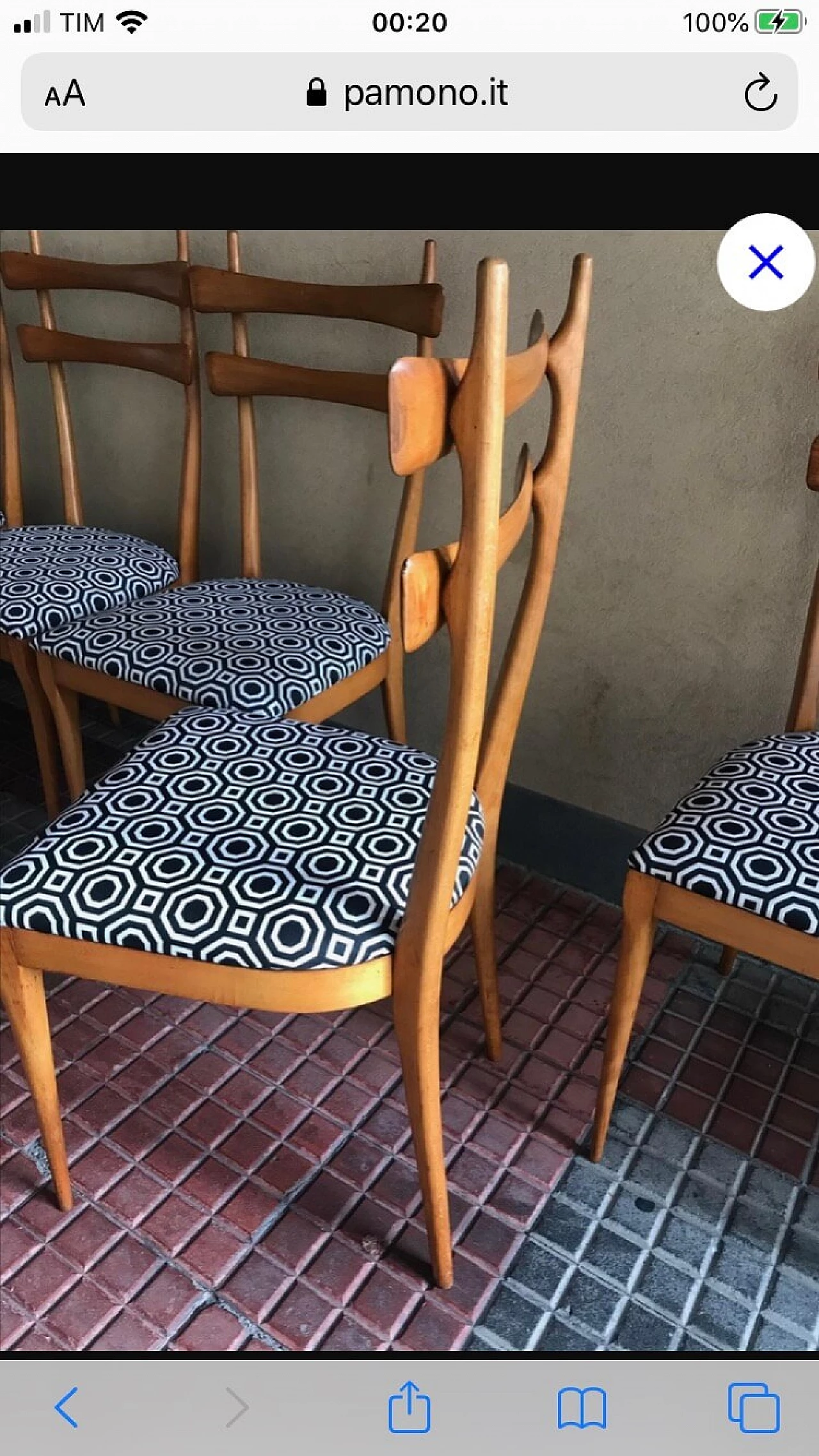 6 beechwood chairs, 50s 1168528