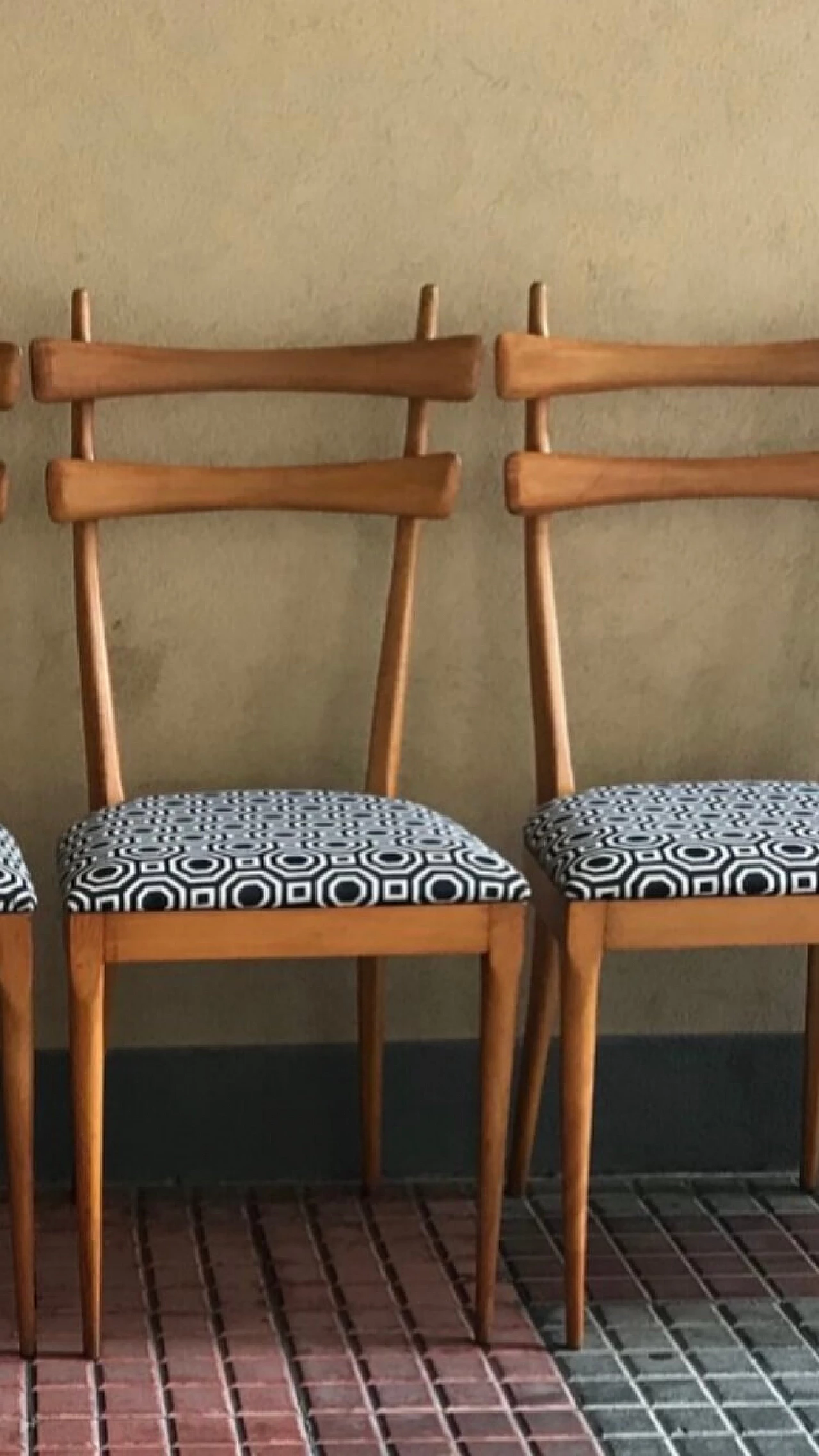 6 beechwood chairs, 50s 1168532