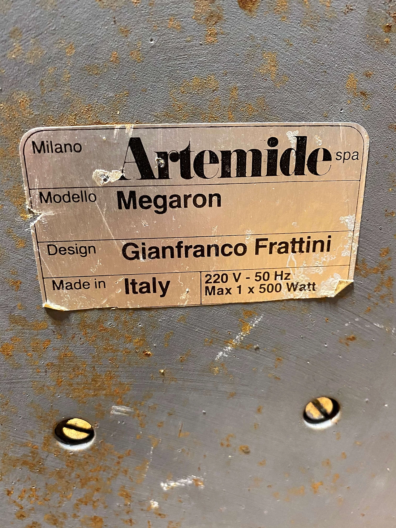 Lampada da terra Megaron di Gianfranco Frattini  per Artemide, anni '80 1168583