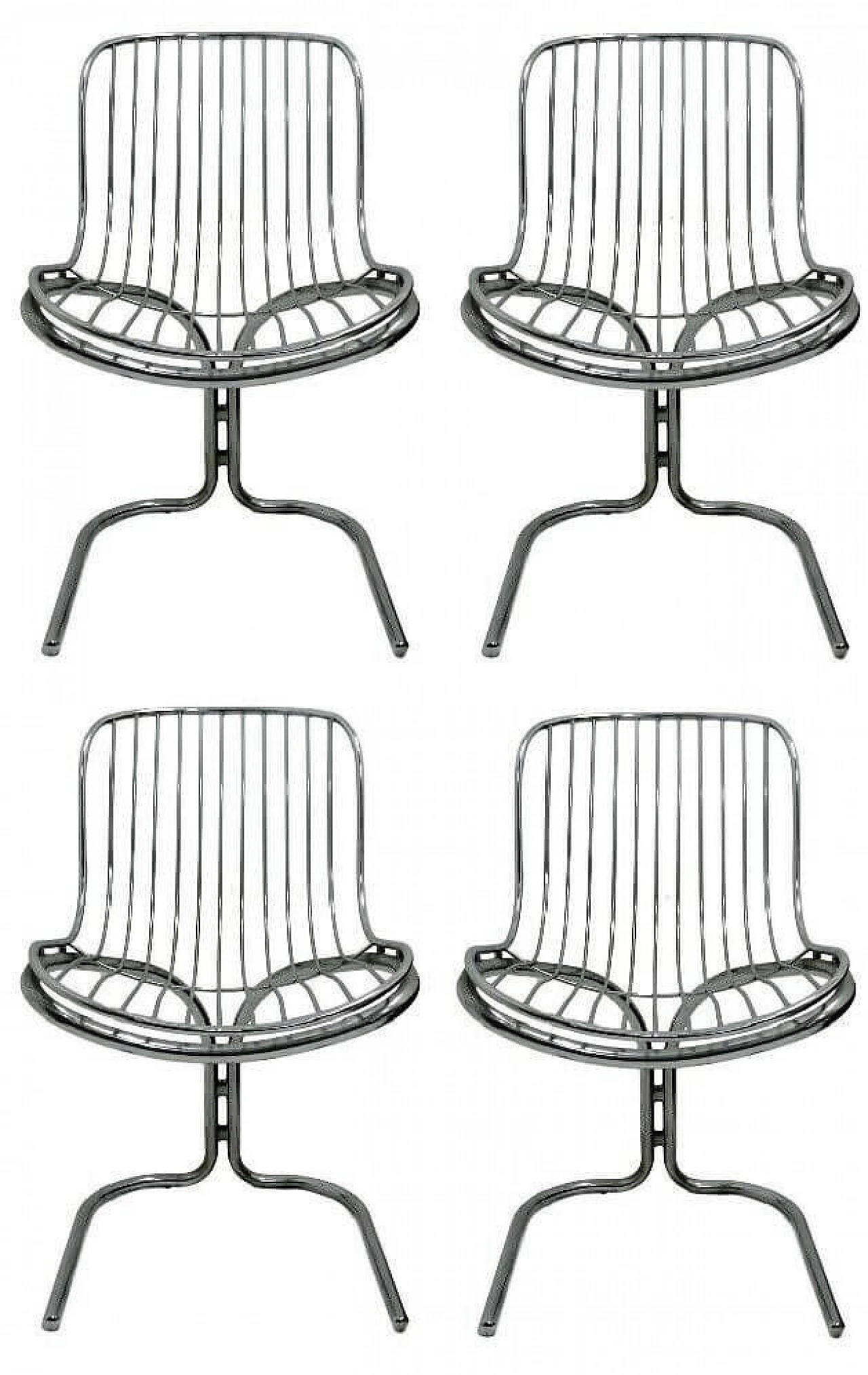 4 Chairs Radiofreccia by Gastone Rinaldi for Rima, 70s 1168616