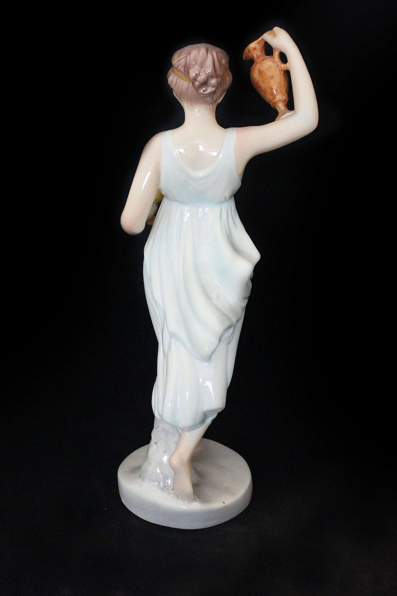 Vestal ceramic figure with jug and goblet by Giovanni Ronzan for Ronzan, 1940s 1168777