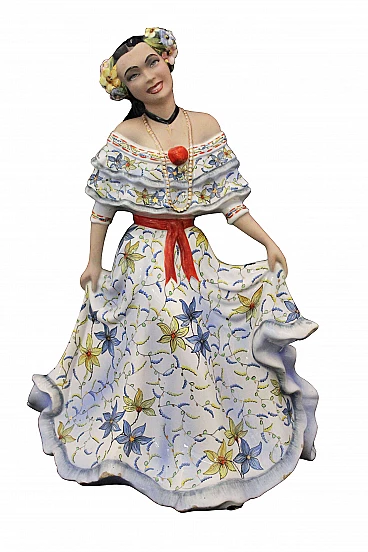 Ceramic sculpture of a female figure by TRE AAA Turin, 1940s