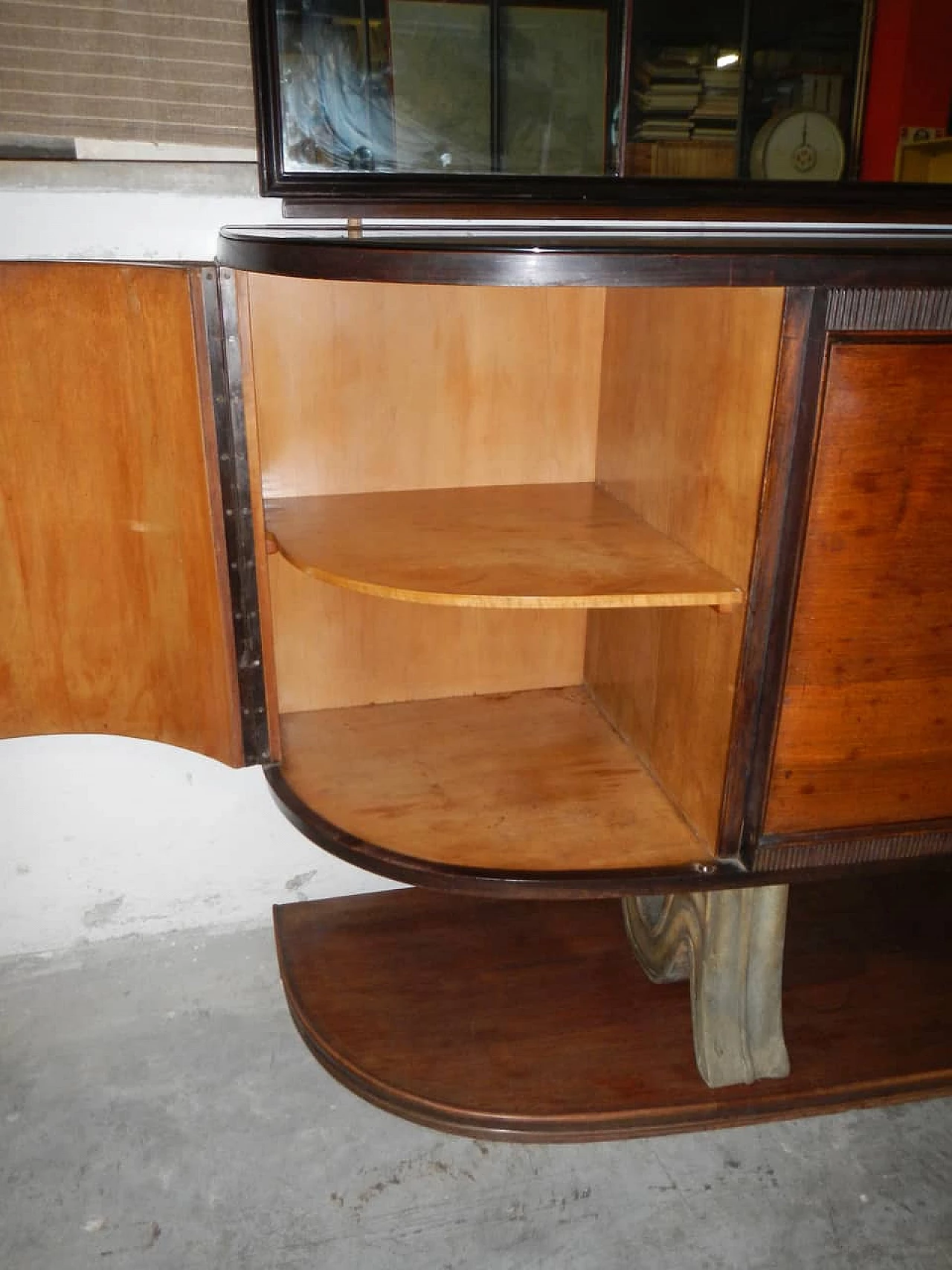 Sideboard with 6 doors and mirror by Paolo Buffa, 1940s 1169023