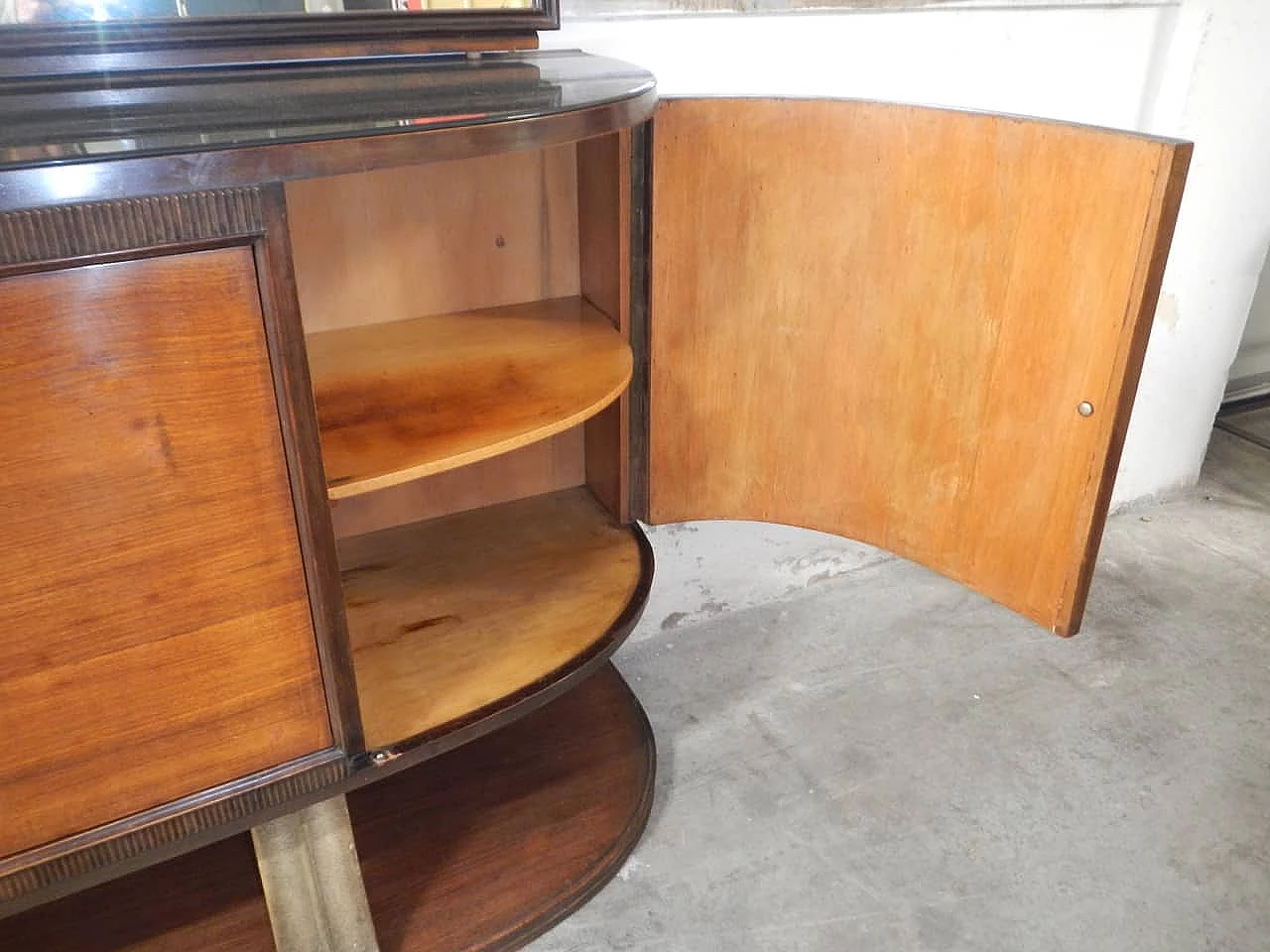 Sideboard with 6 doors and mirror by Paolo Buffa, 1940s 1169024