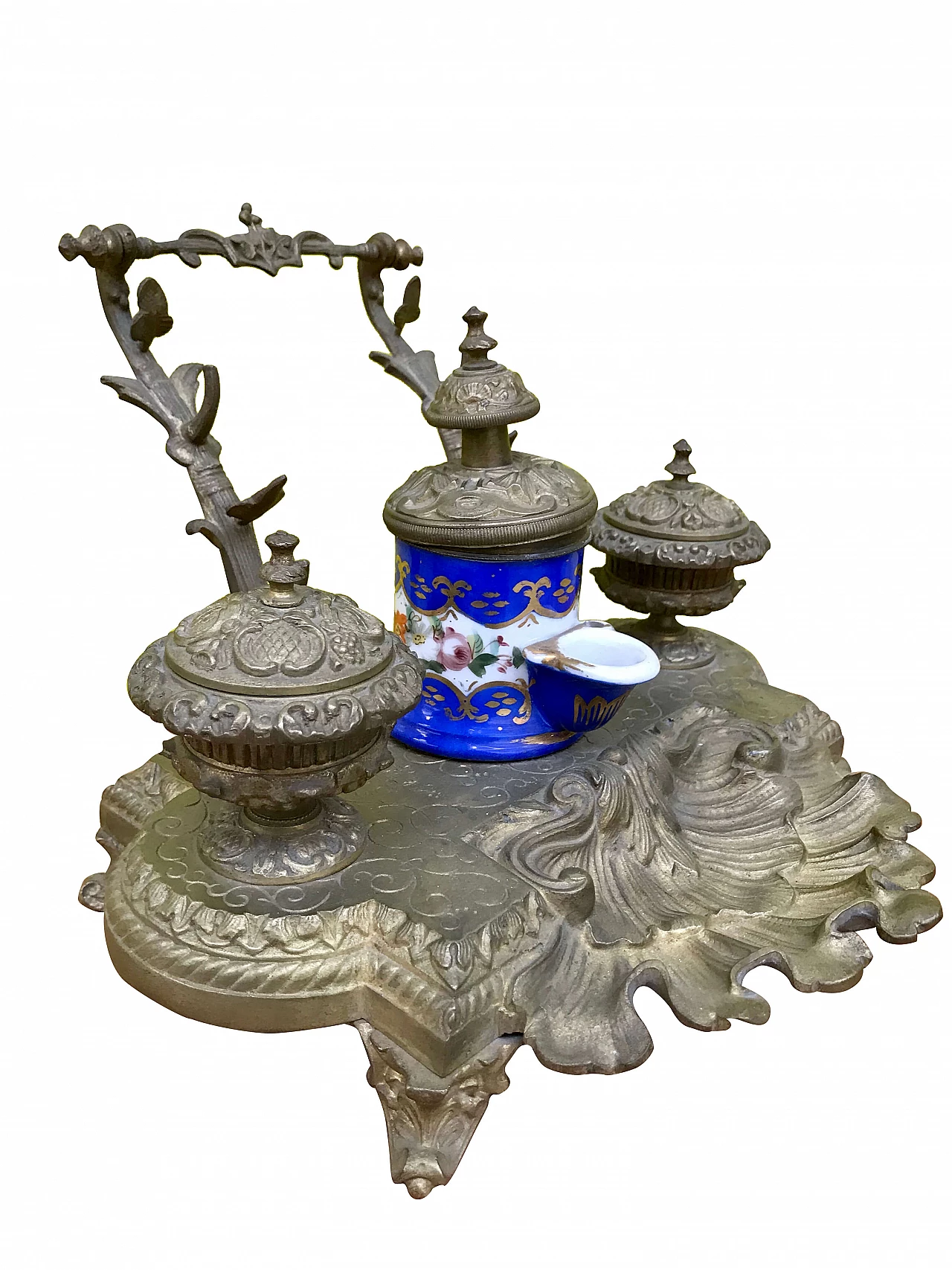 Sevrès porcelain and bronze inkwell with Pen Holder, 19th century 1169130