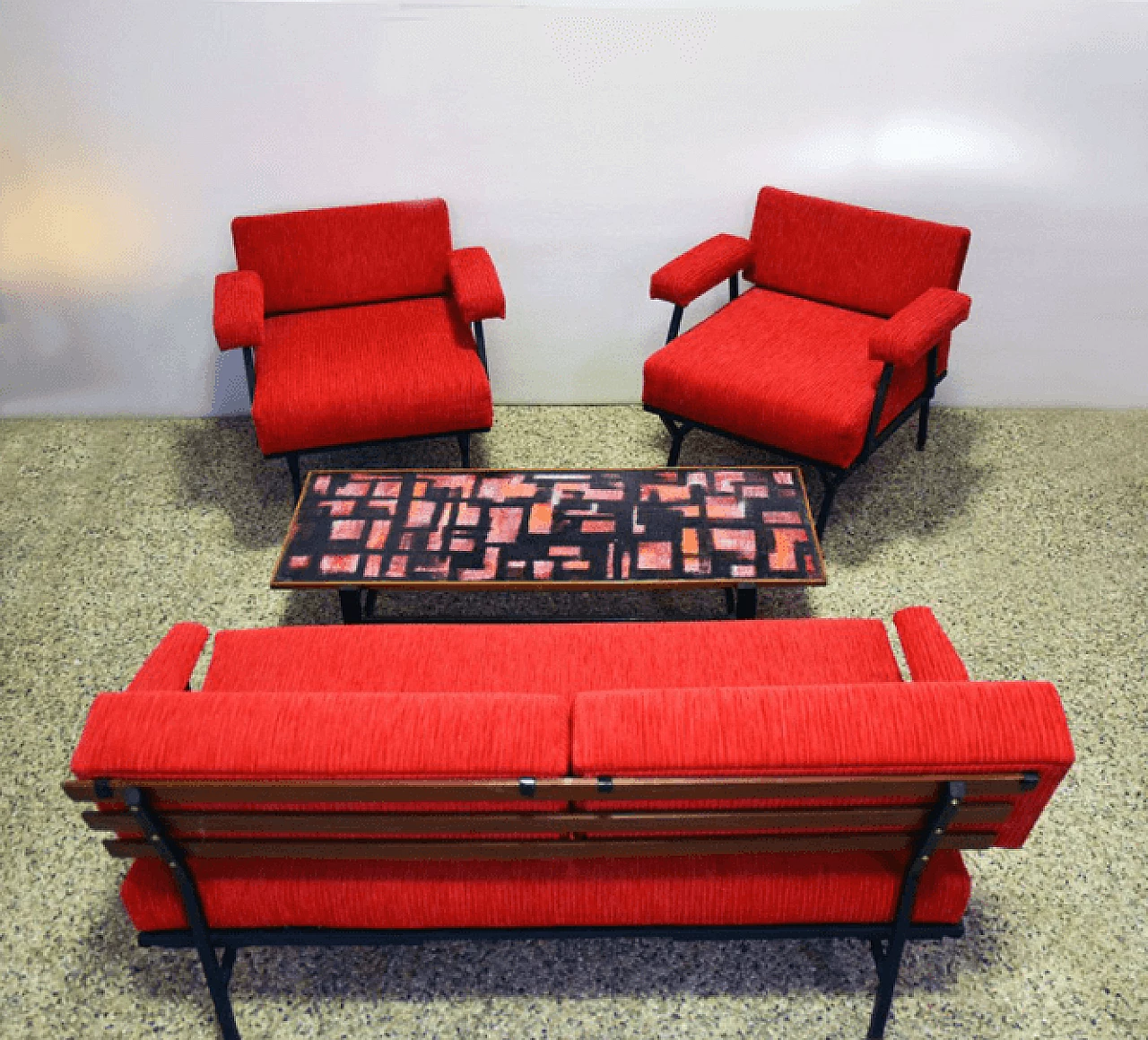 Corduroy sofa, 50s 1169161