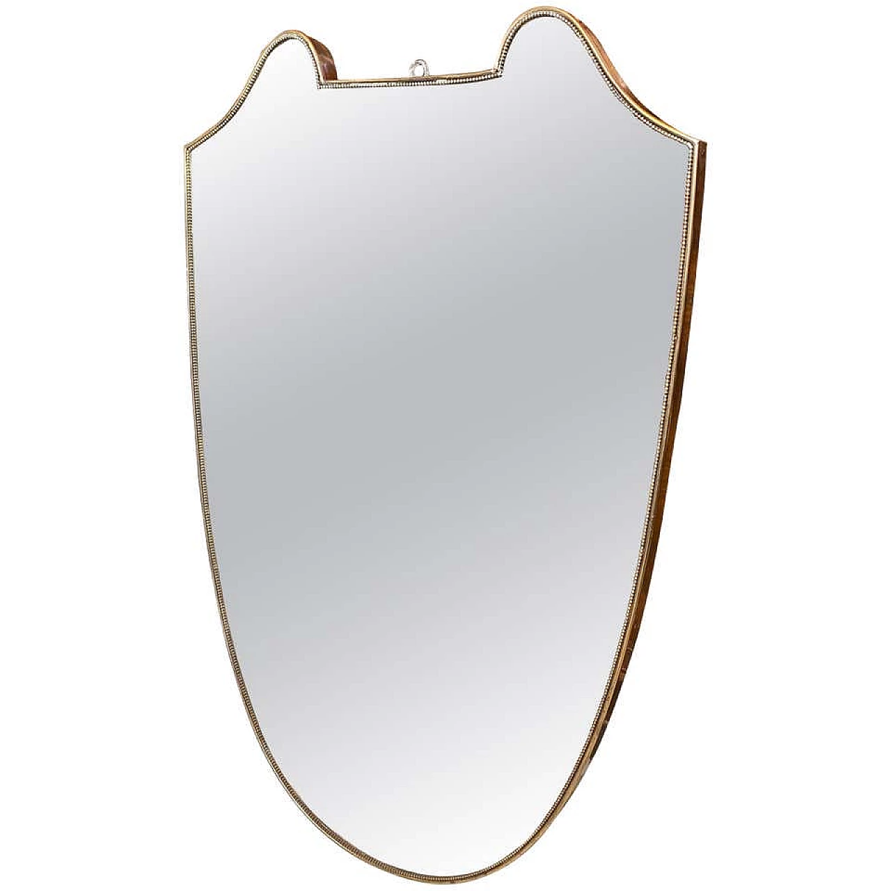 Specchio da parete in ottone alla maniera di Gio Ponti, anni '50 1169260