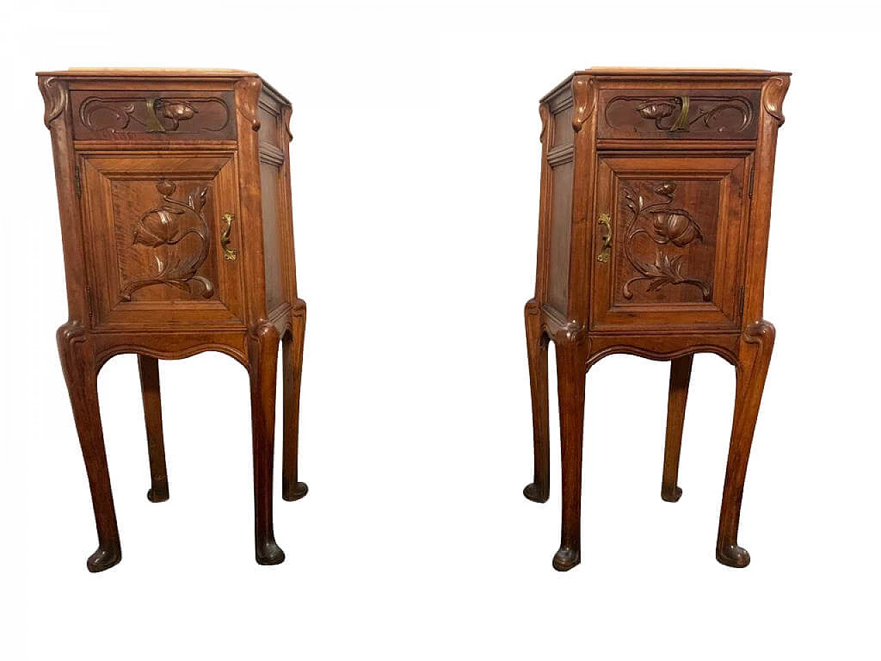 Comodino in legno Art Nouveau di Ernesto Basile 1169414