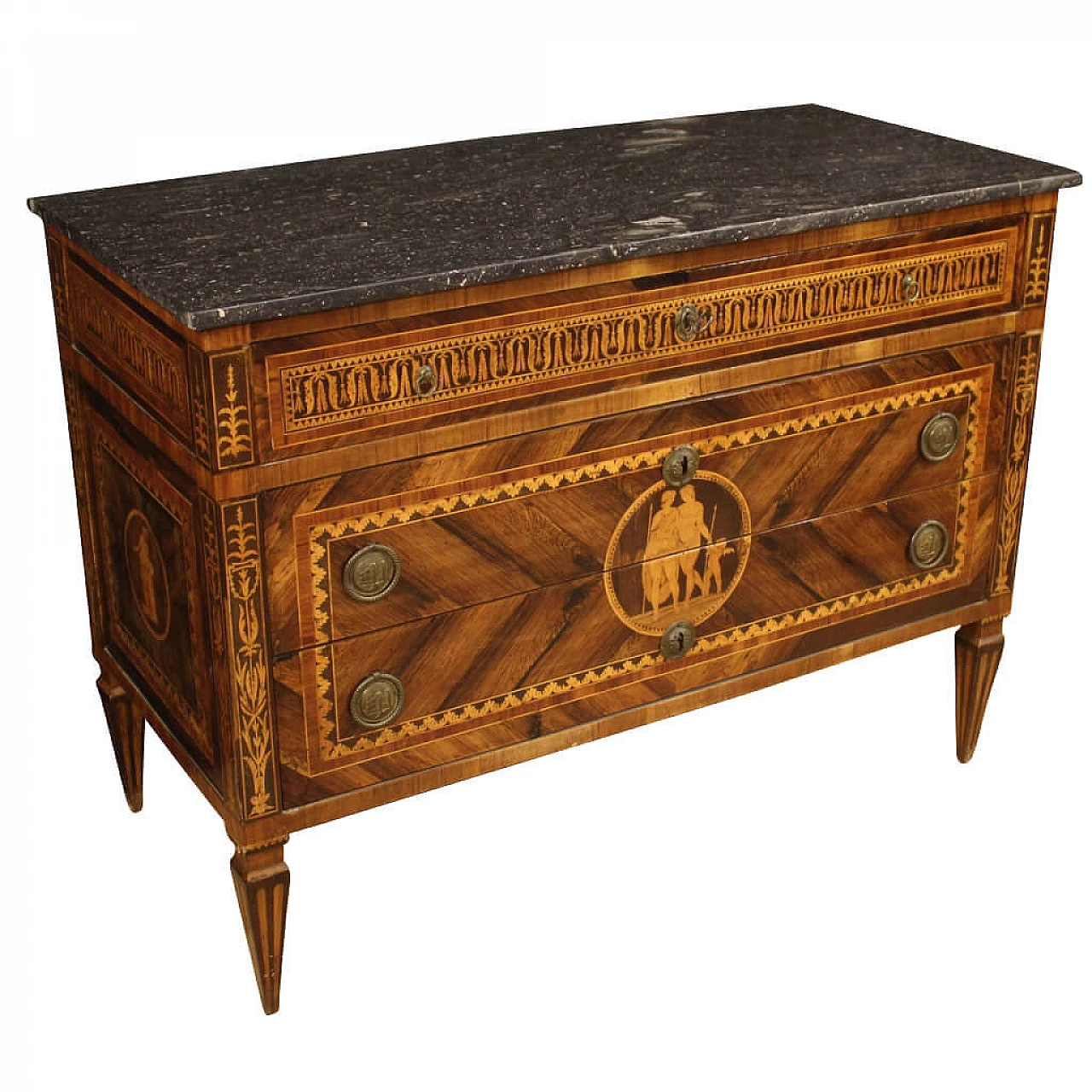 Antico comò italiano Luigi XVI, fine '700 1169416
