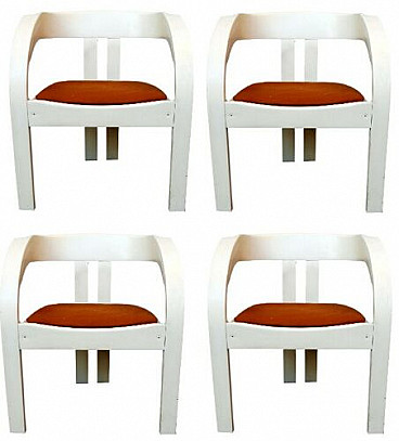 4 Elisa Chairs by Giovanni Battista Bassi for Poltronova, 1964