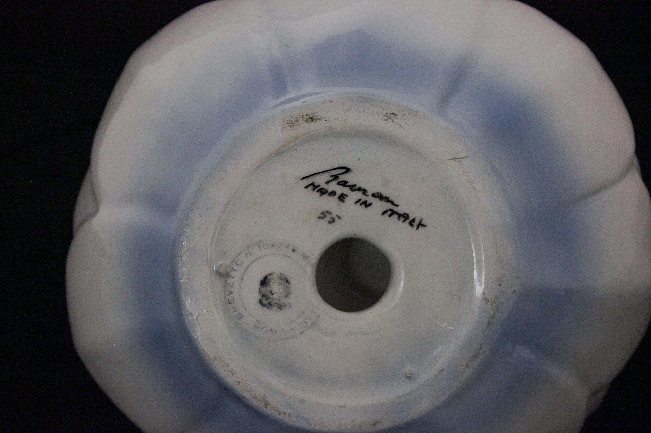 Scultura in ceramica di donna in fiore di Ronzan Torino, anni '40 1169486