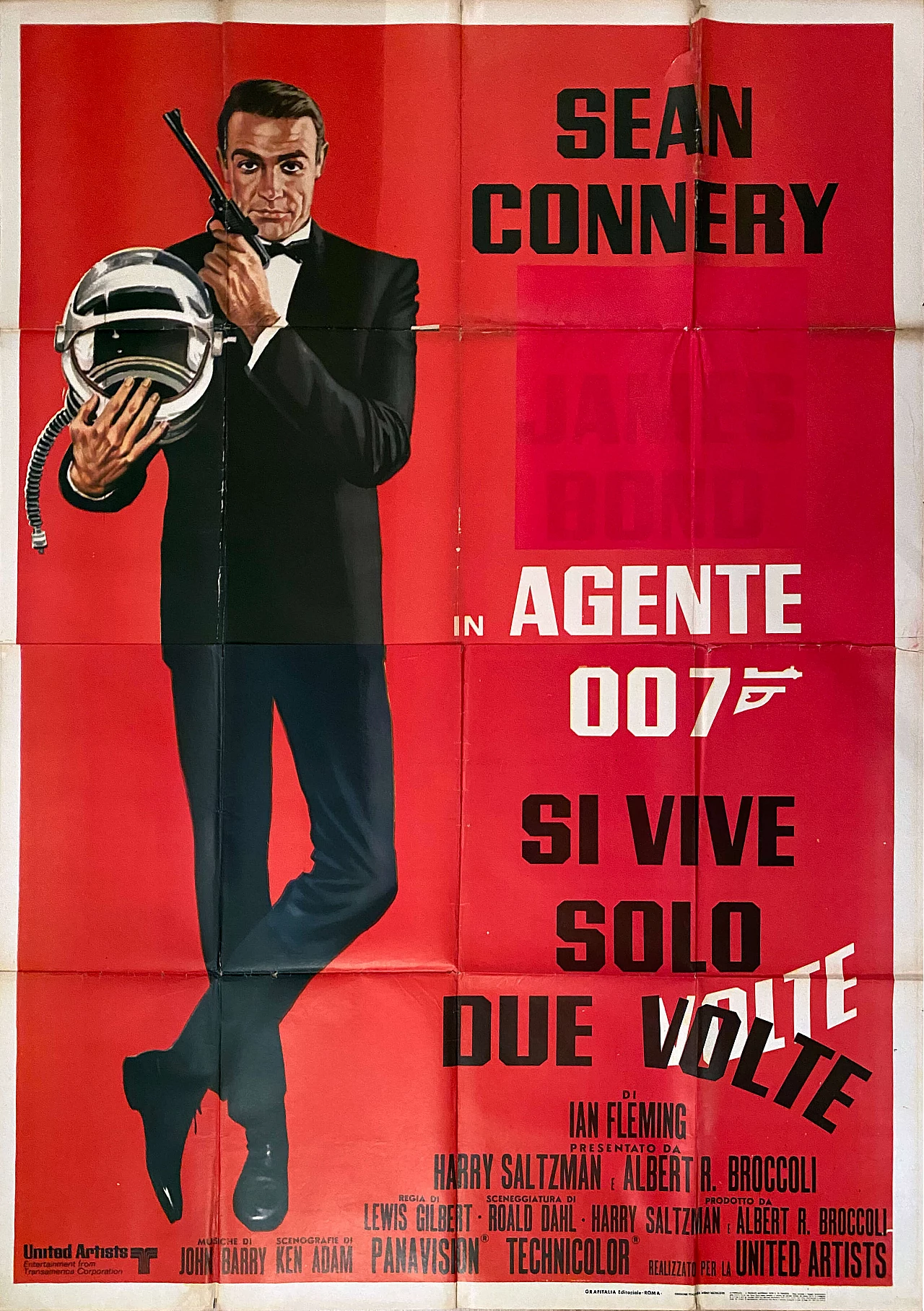Manifesto Agente 007 Si vive solo due volte, poster prima edizione italiana, anni '60 1169717