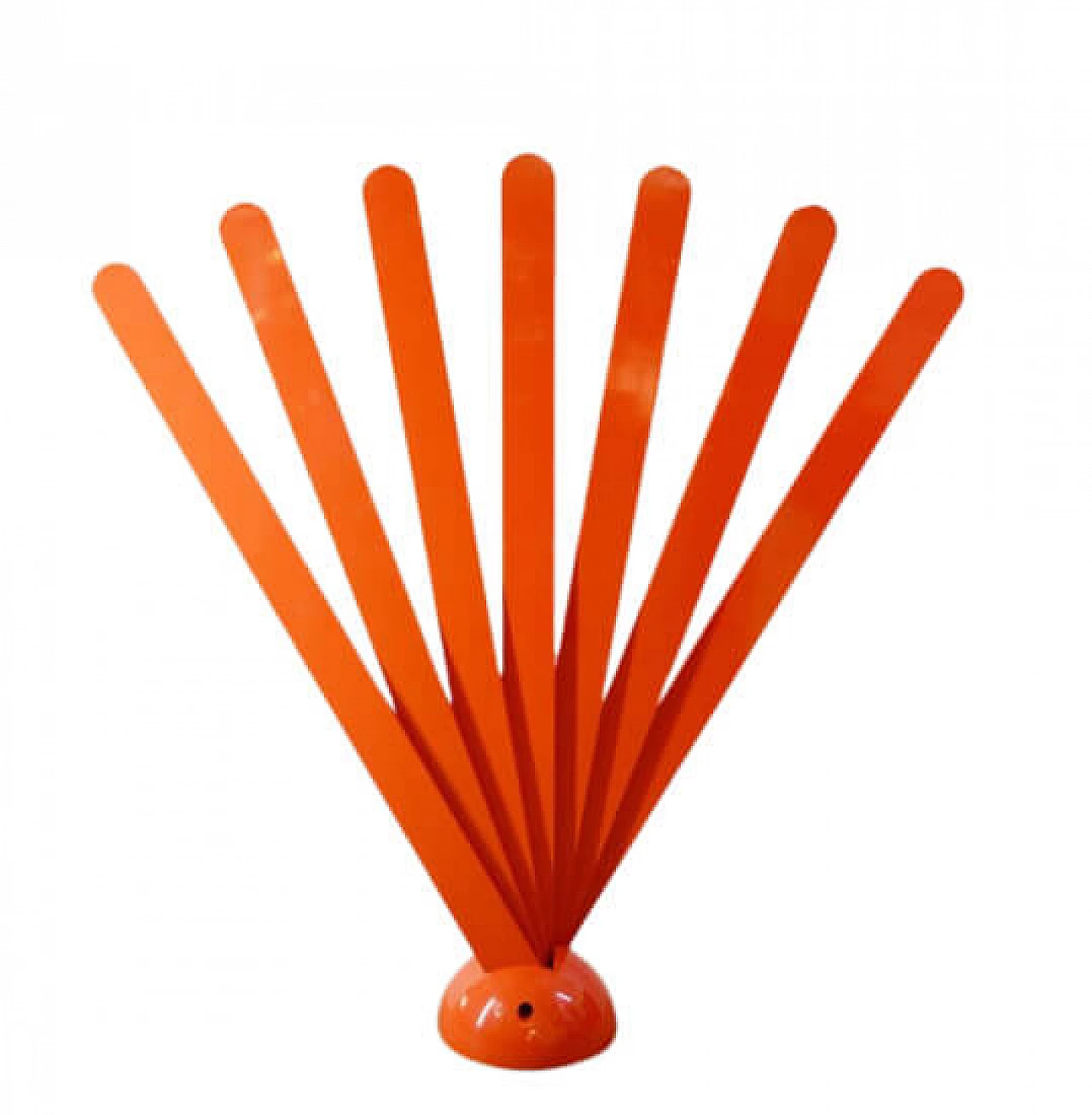 Appendiabiti in legno laccato e plastica Ventaglio di Giovanni Pasotto per Tarzia, anni '70 1169952