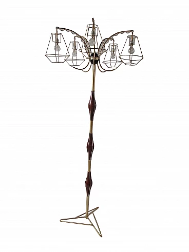 Brass floor lamp
