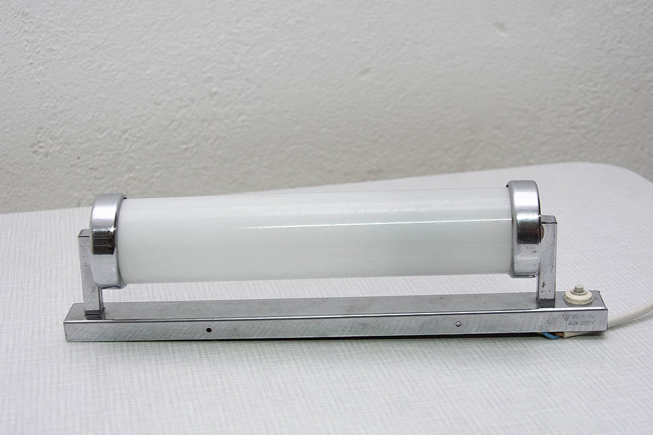 Bauhaus chromed wall lamp, Czechoslovakia, 50s 1170057