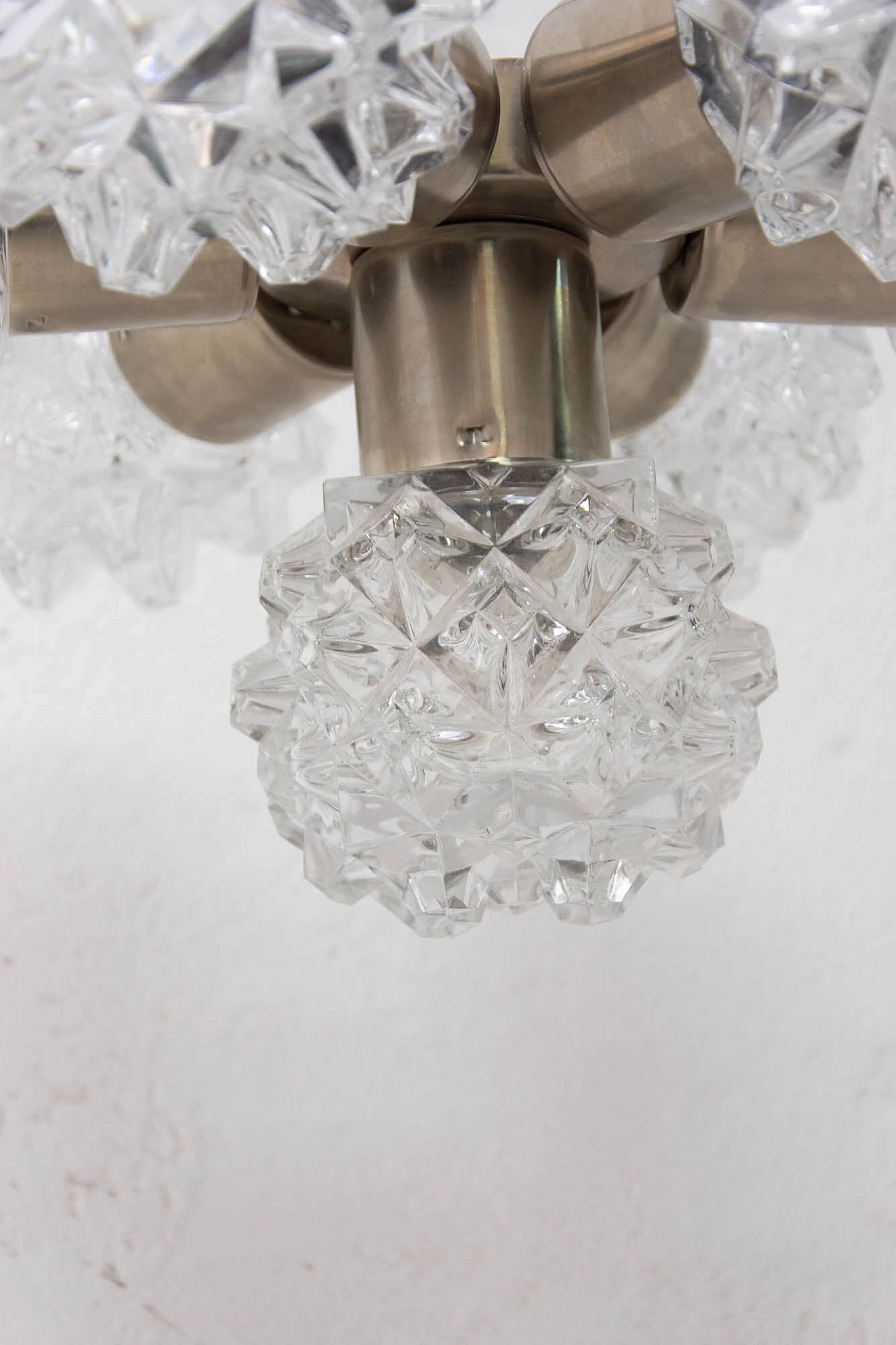 Lampadario in vetro tagliato per Kamenicky Šenov, anni '70 1170180
