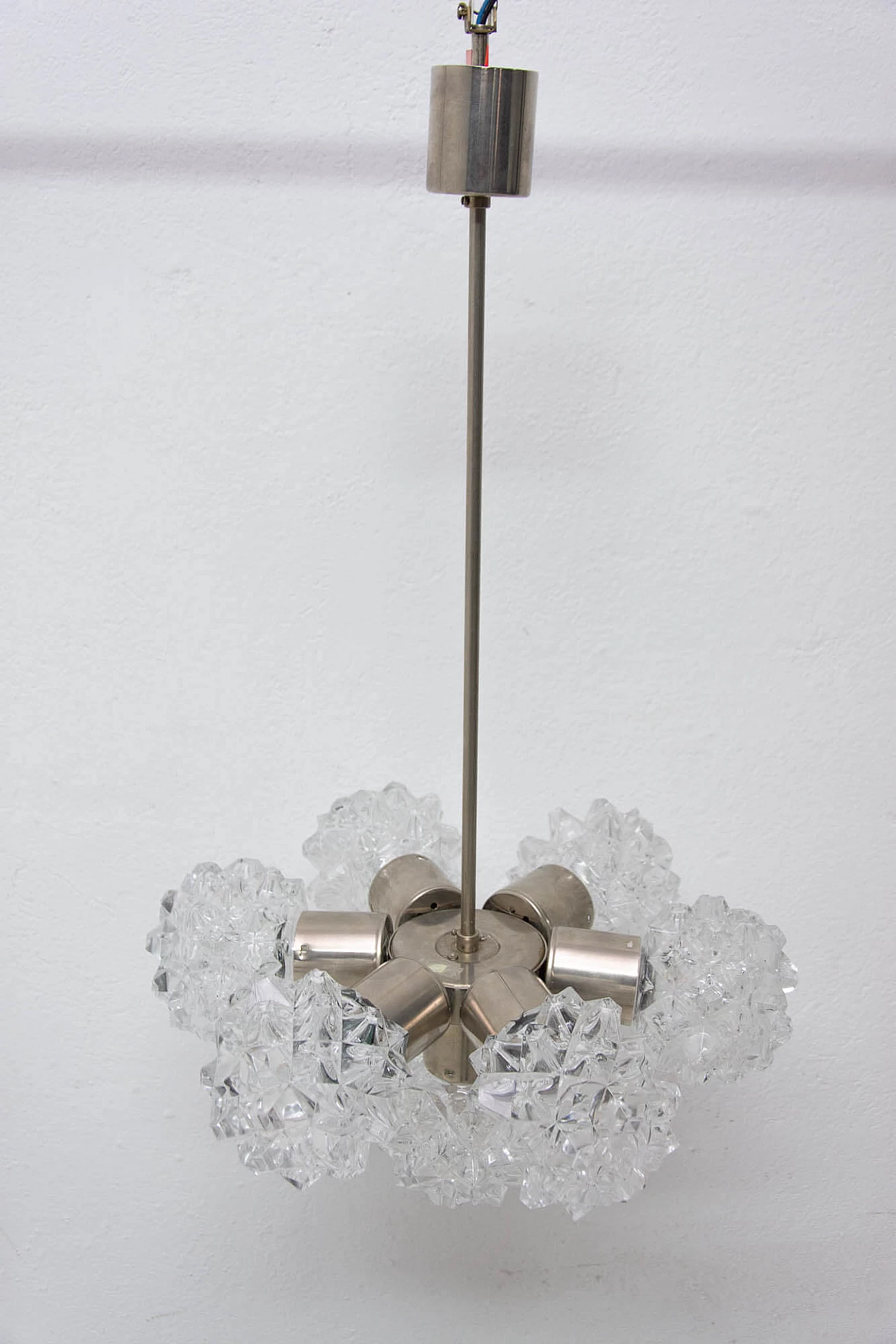 Lampadario in vetro tagliato per Kamenicky Šenov, anni '70 1170182