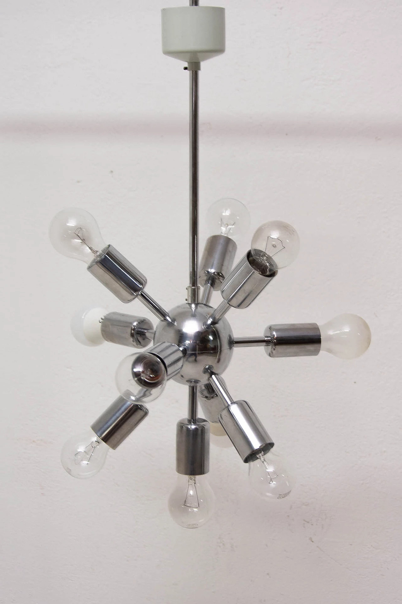 Space Age ten arms chromed Sputnik chandelier, 60s 1170190