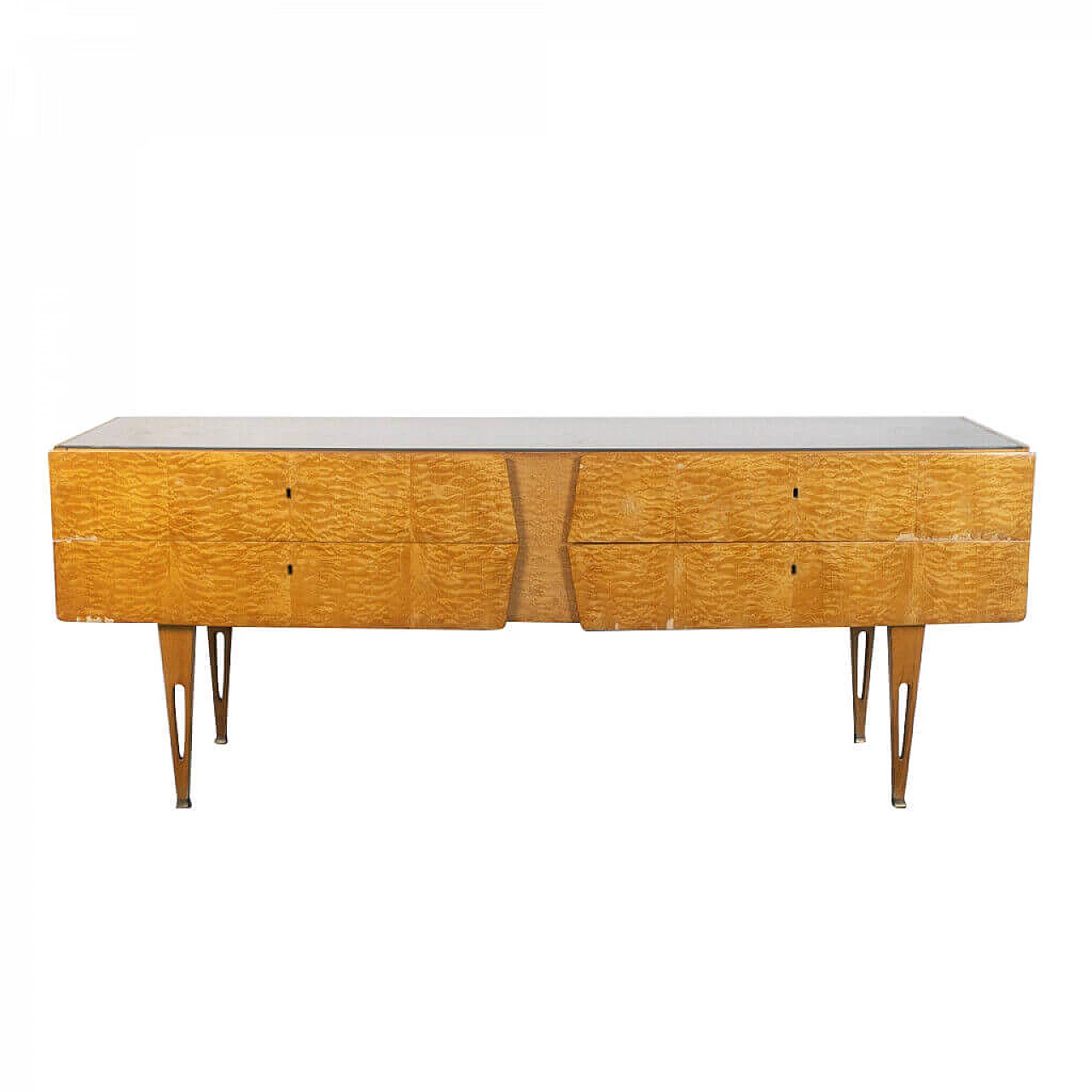Sideboard in maple wood with mirror by Vittorio Dassi, 1950s 1170505