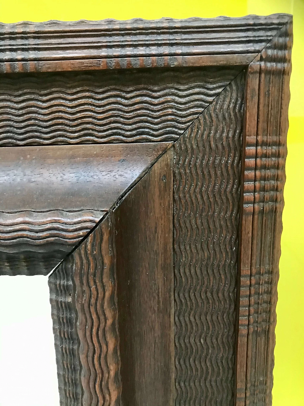 Cornice Guillochè con specchio in rovere, primi ’800 1170792