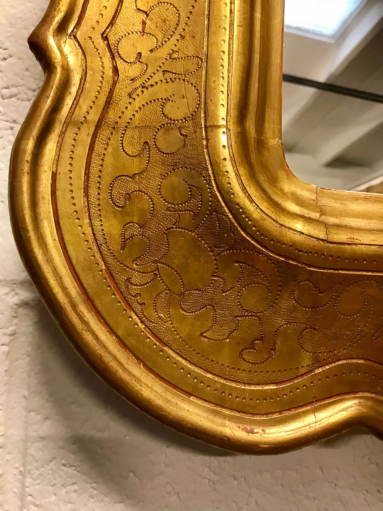 Golden leaf mirror, tray model, end of '800 1170811