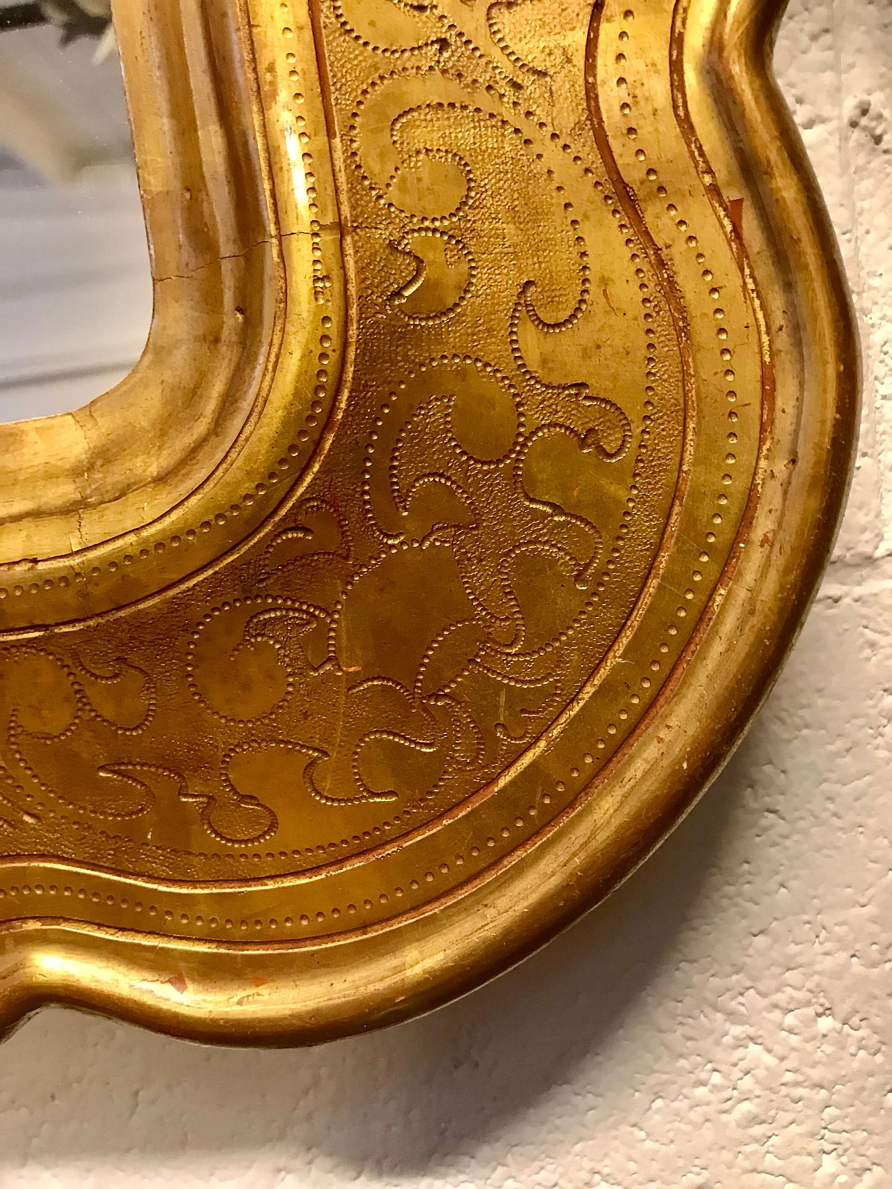 Golden leaf mirror, tray model, end of '800 1170812