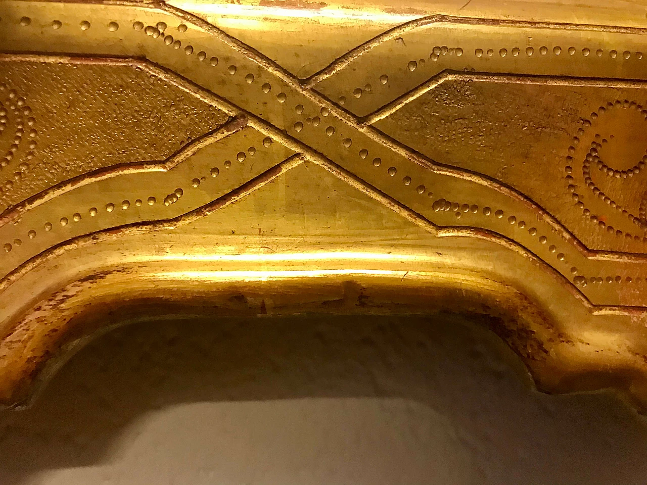 Golden leaf mirror, tray model, end of '800 1170818