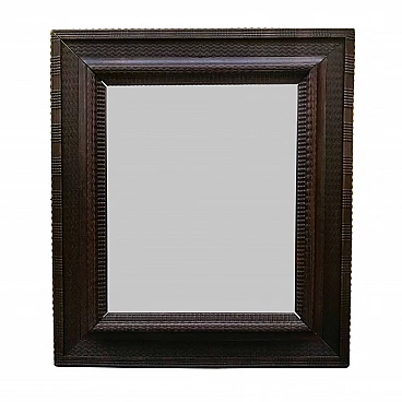 Guillochè frame in oak with mirror, early 800's