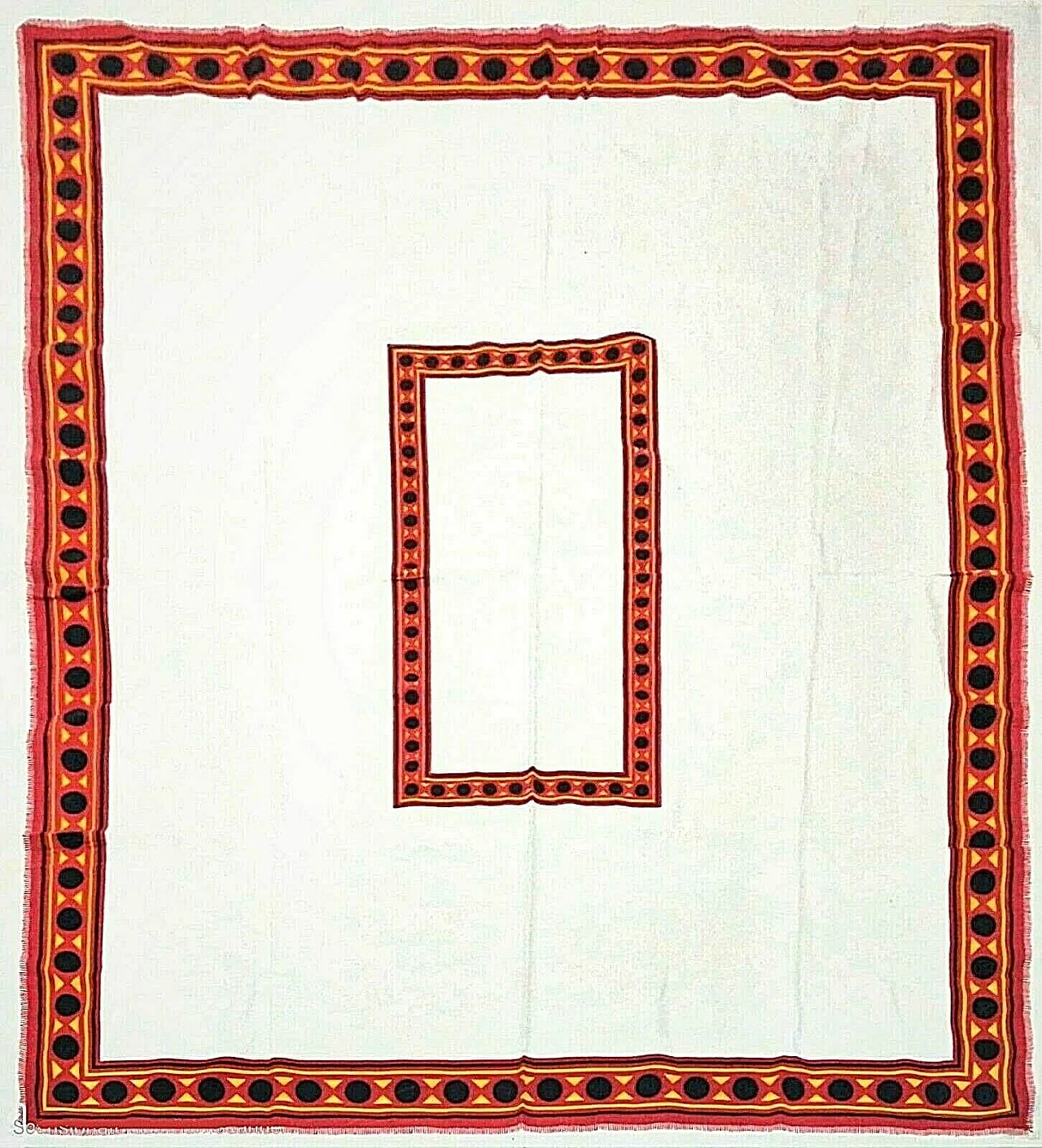 Tablecloth with 6 napkins Paulista by Armando Testa, 70's 1170886