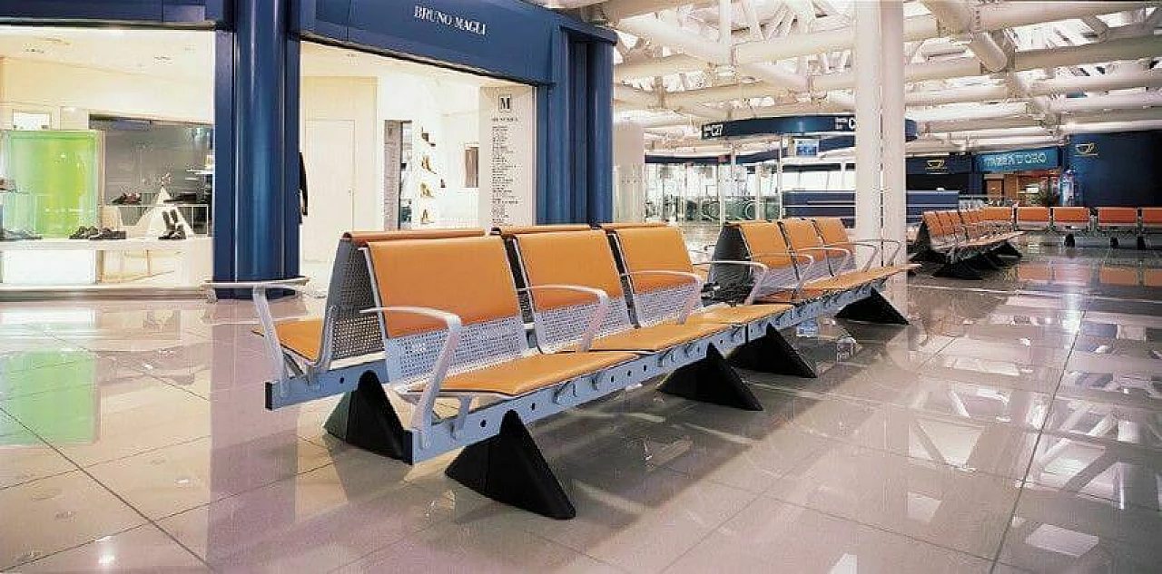 Two-seater sofa by Matteo Grassi for Fiumicino Airport, 1990 1170913