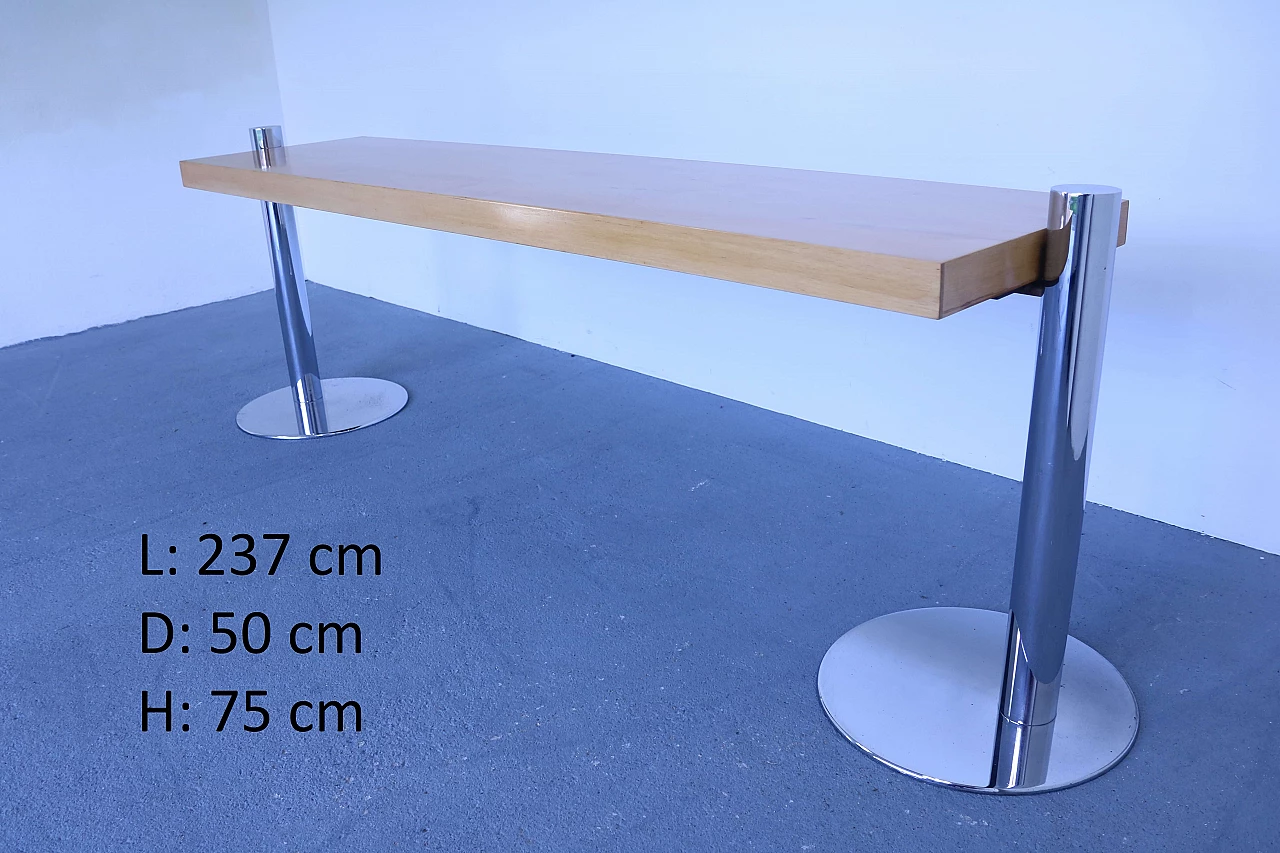 Ash wood console table attributed to Sergio Asti for Poltronova 1171062