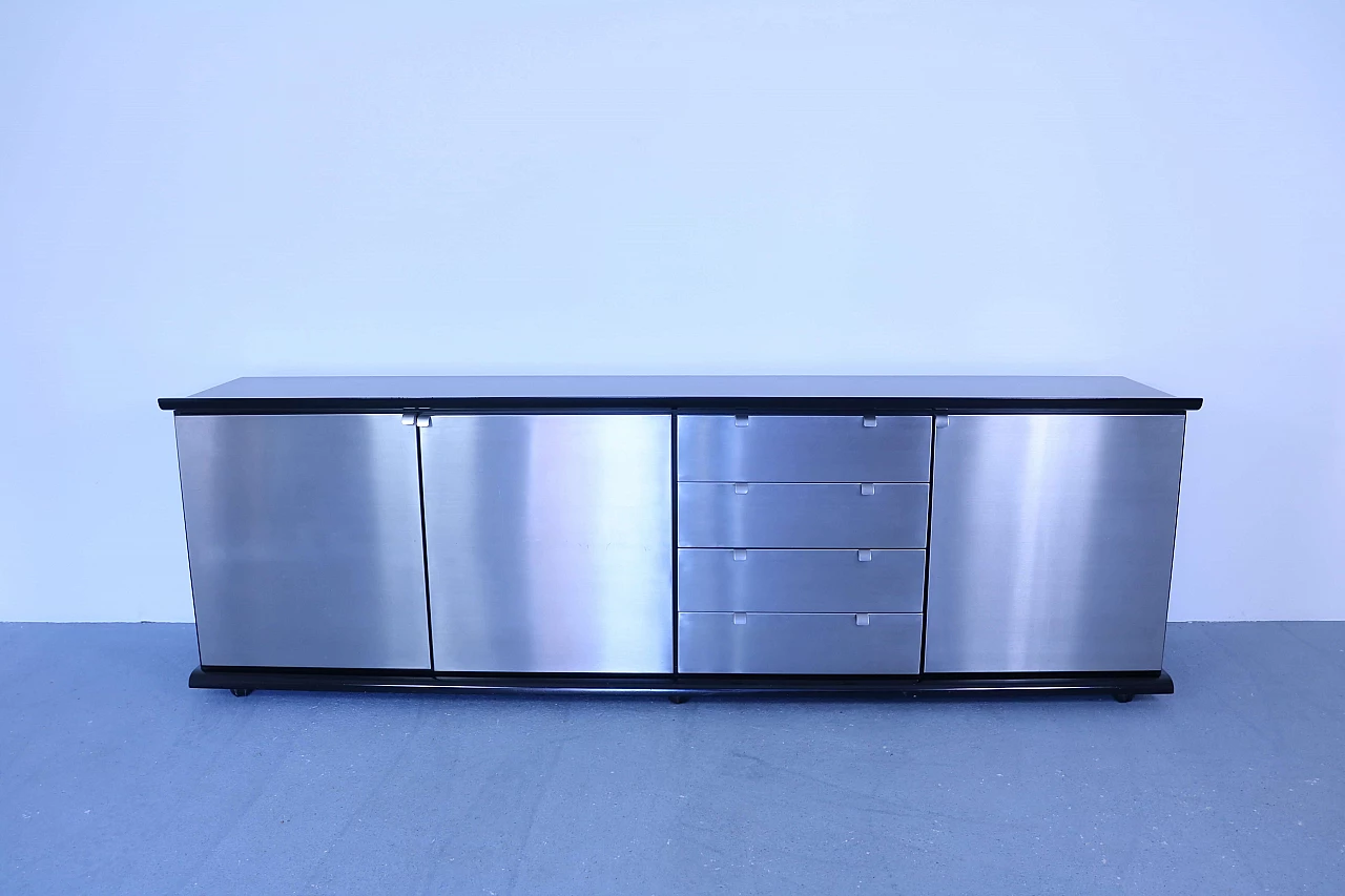 Sideboard in wood and steel by Acerbis, 70's 1171072