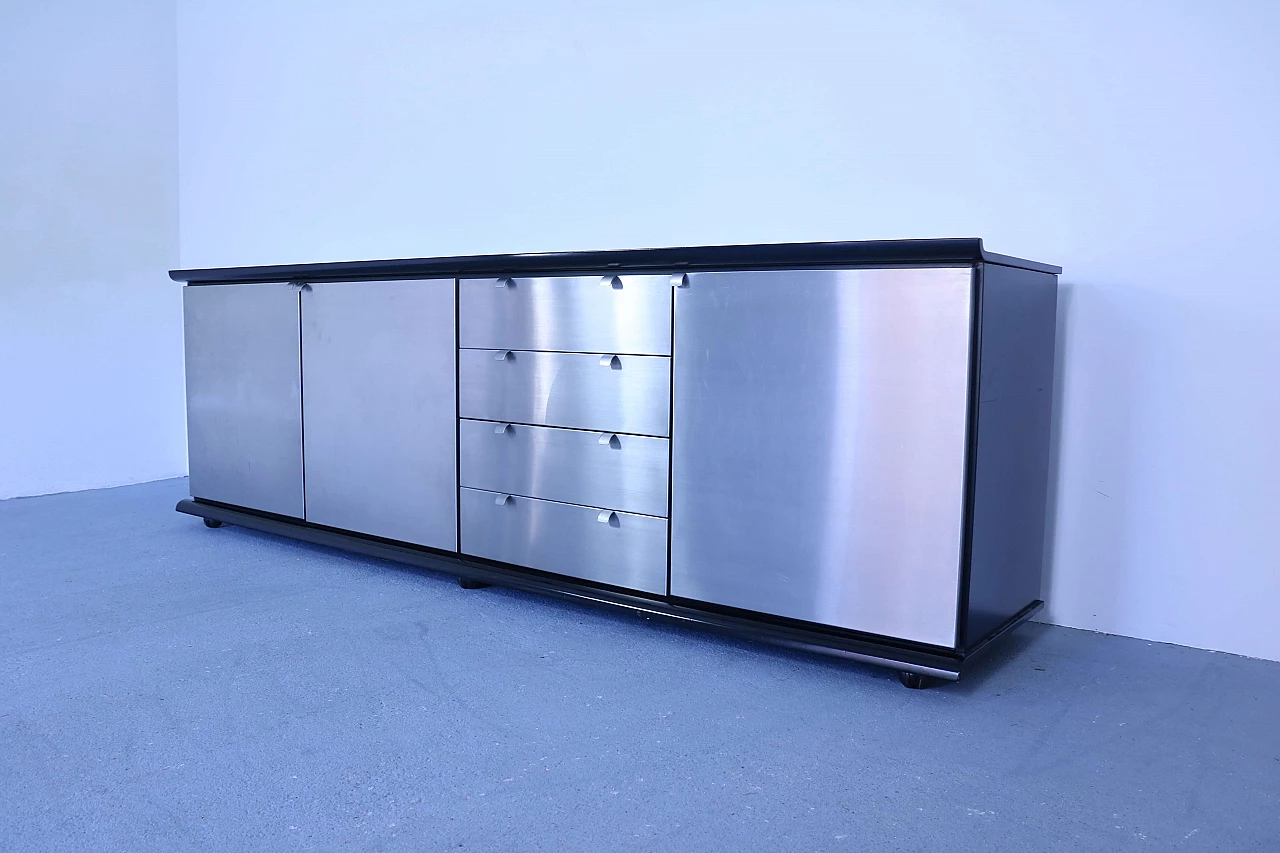 Sideboard in wood and steel by Acerbis, 70's 1171074
