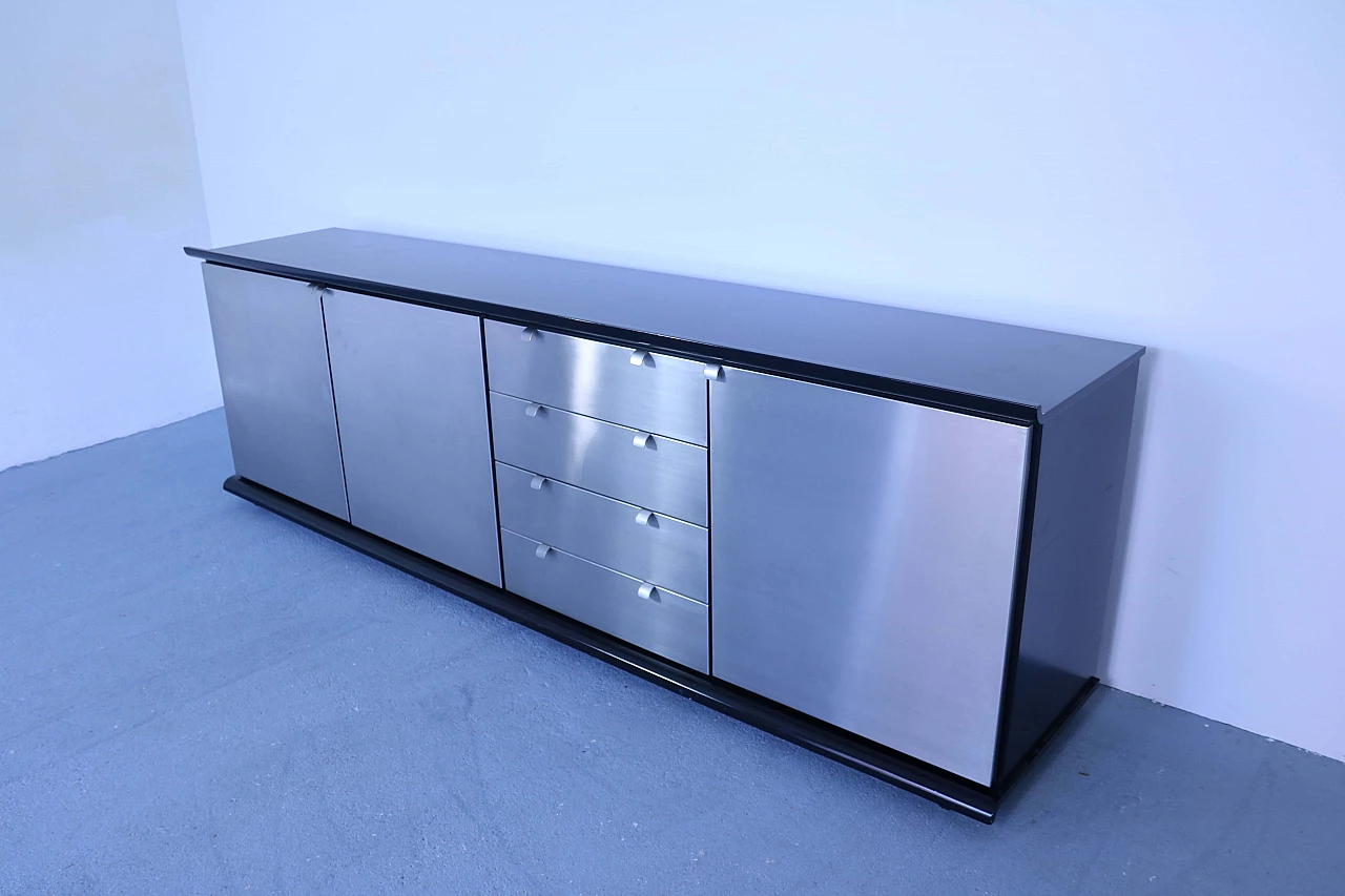 Sideboard in wood and steel by Acerbis, 70's 1171076