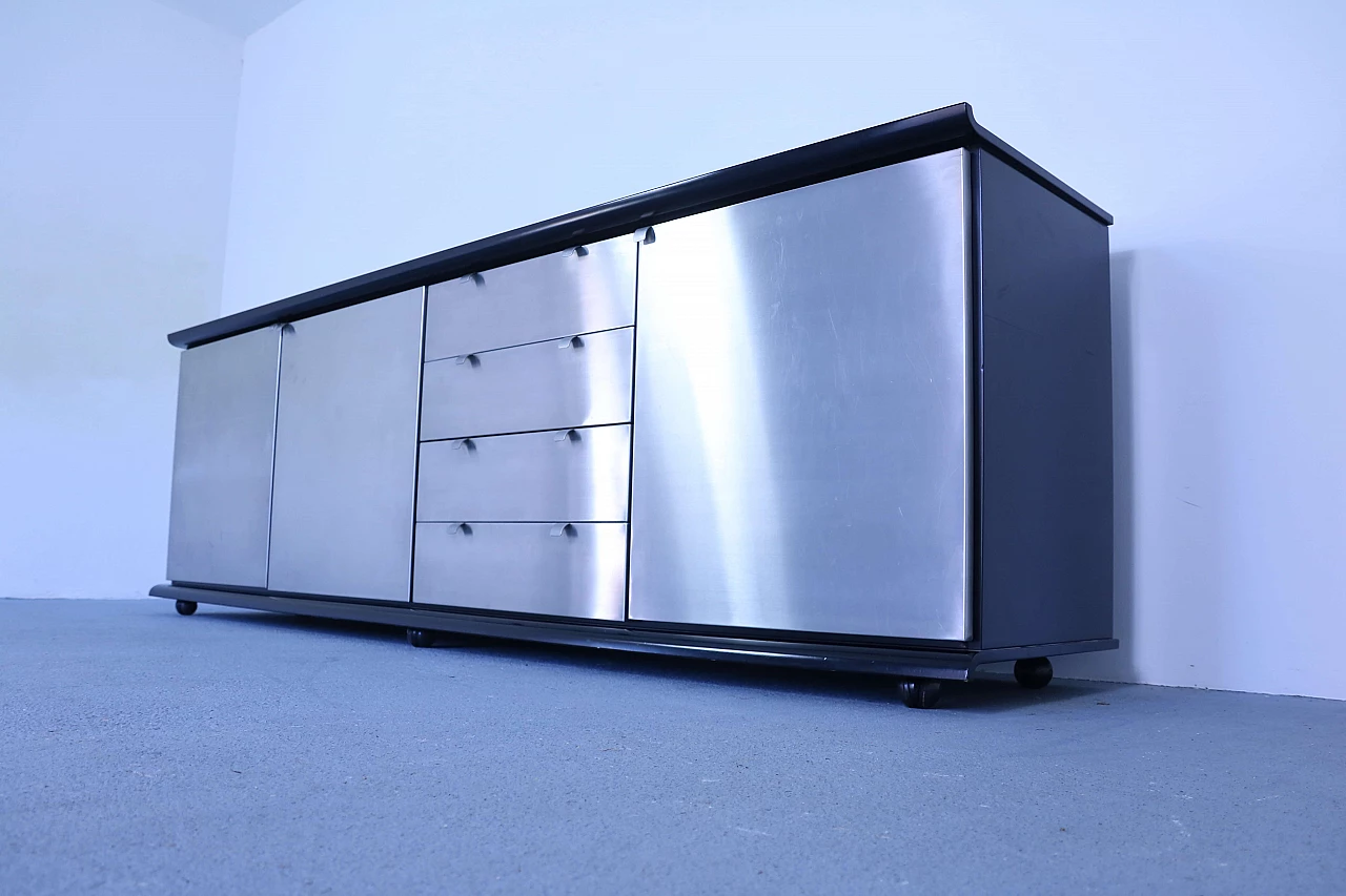 Sideboard in legno e acciaio di Acerbis, anni '70 1171077