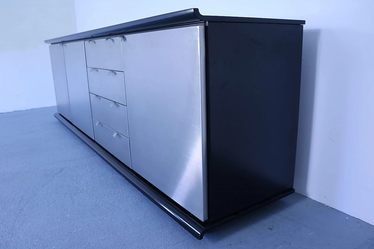 Sideboard in legno e acciaio di Acerbis, anni '70 1171078
