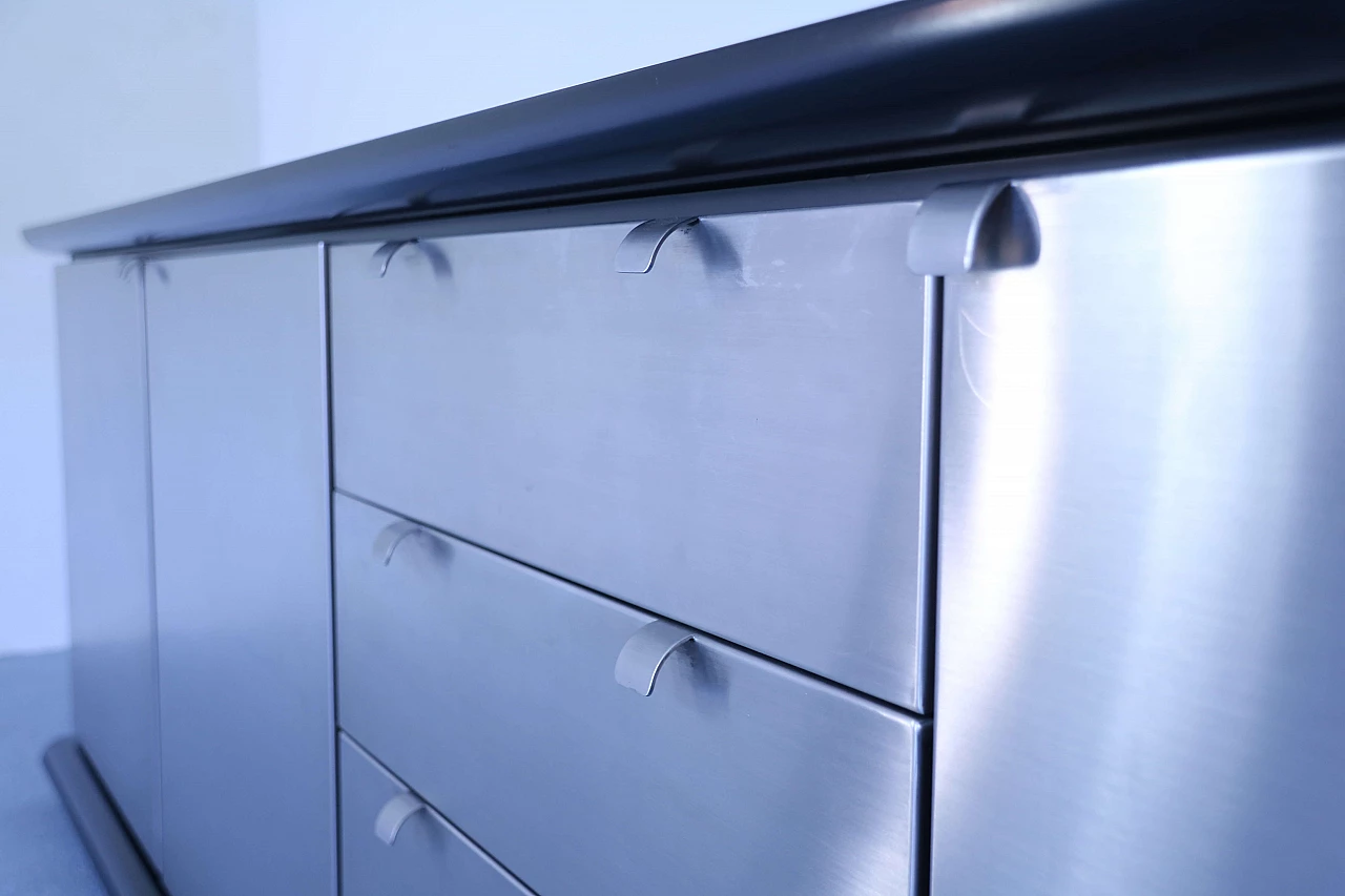 Sideboard in legno e acciaio di Acerbis, anni '70 1171079