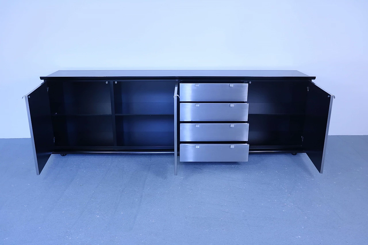 Sideboard in legno e acciaio di Acerbis, anni '70 1171081