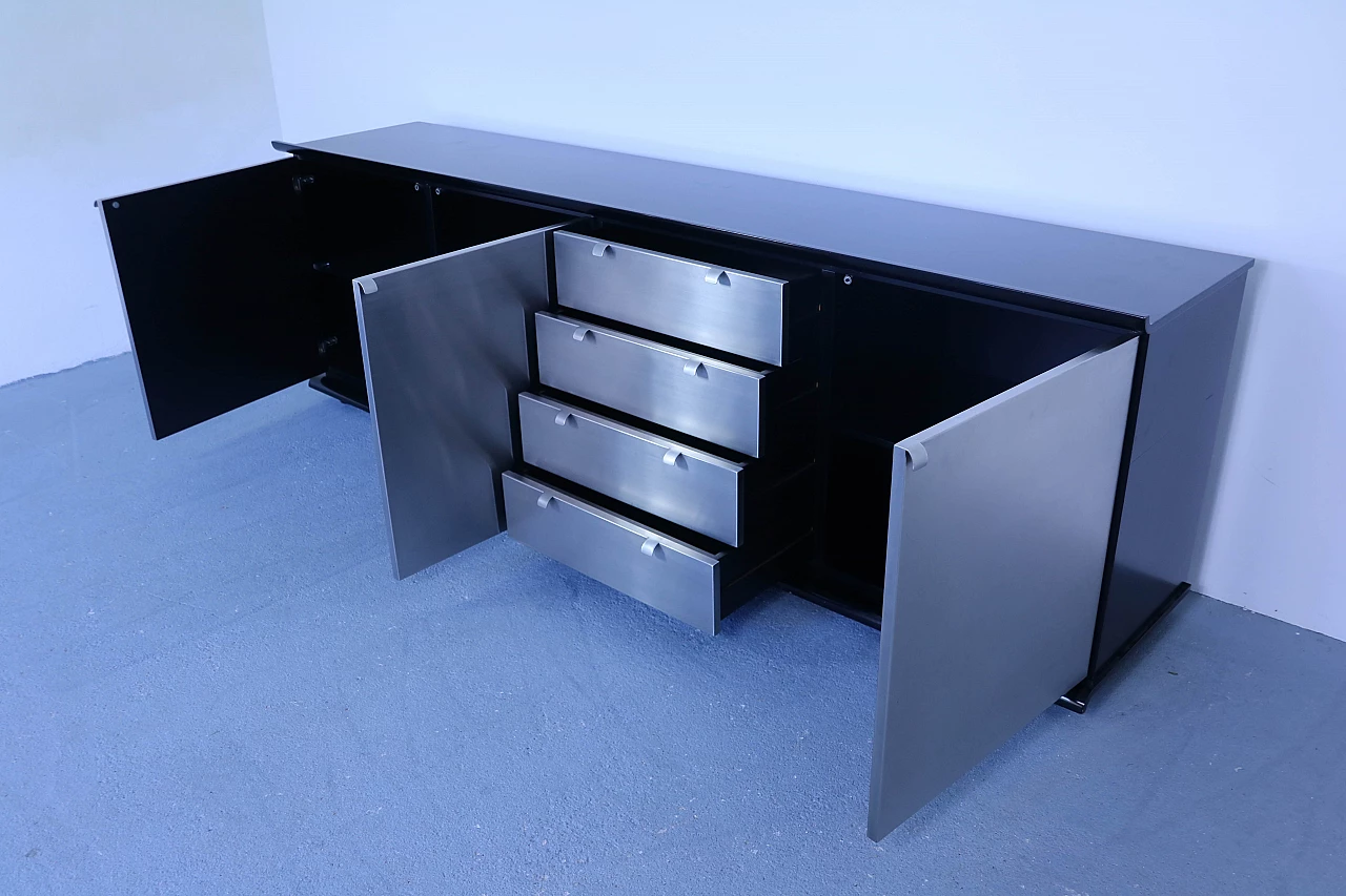 Sideboard in legno e acciaio di Acerbis, anni '70 1171083